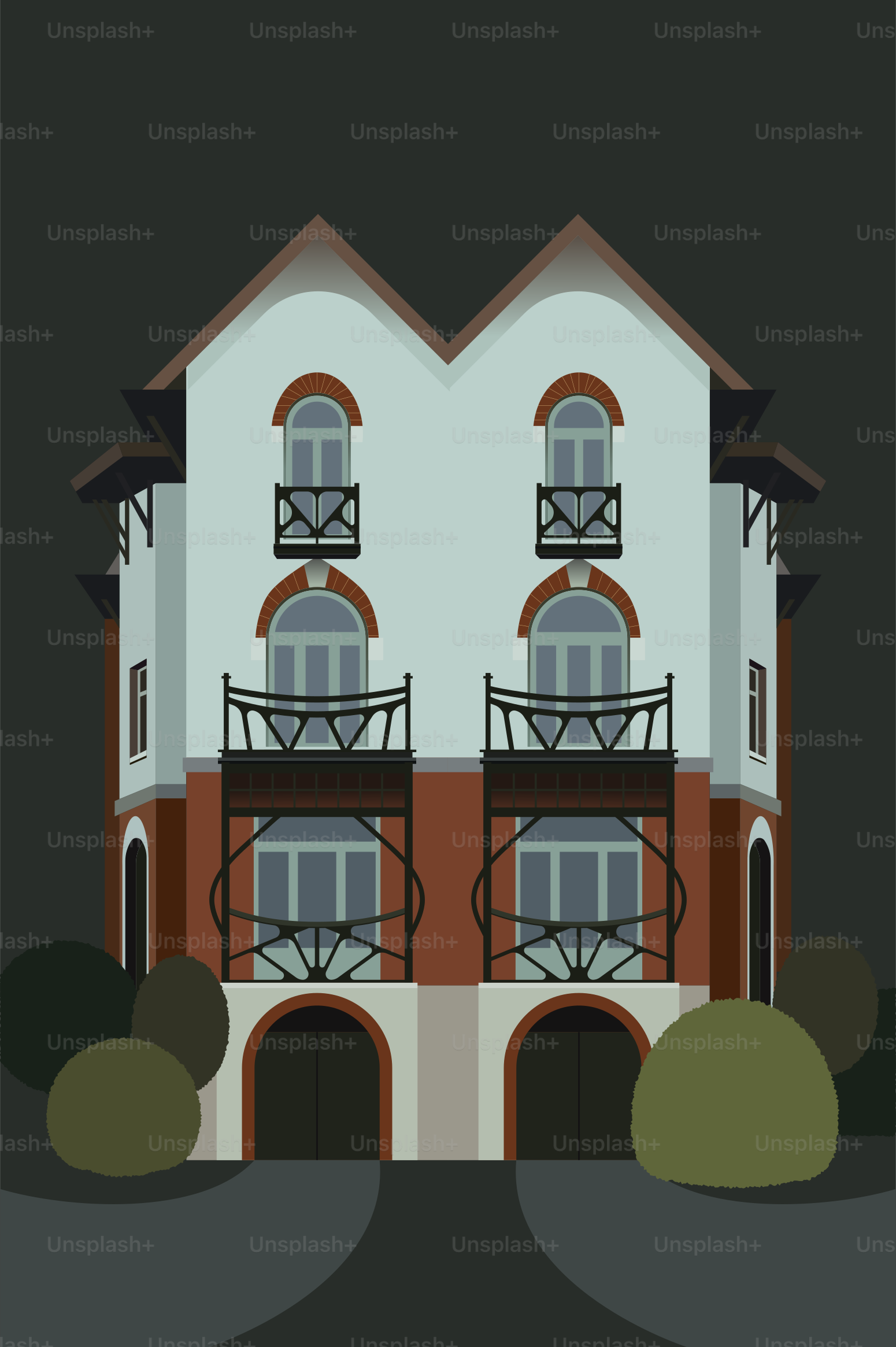 A picture of a building with a lot of windows