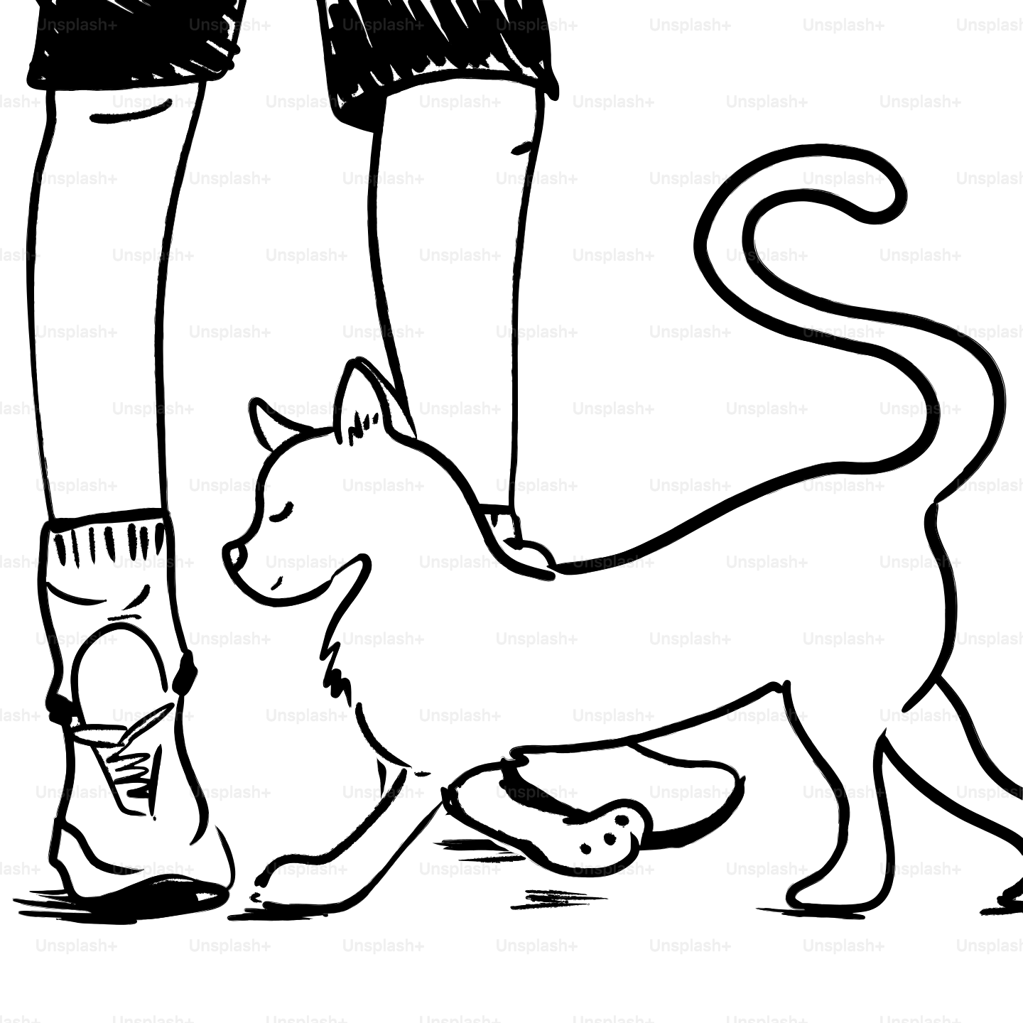 Gambar seseorang dan anjing
