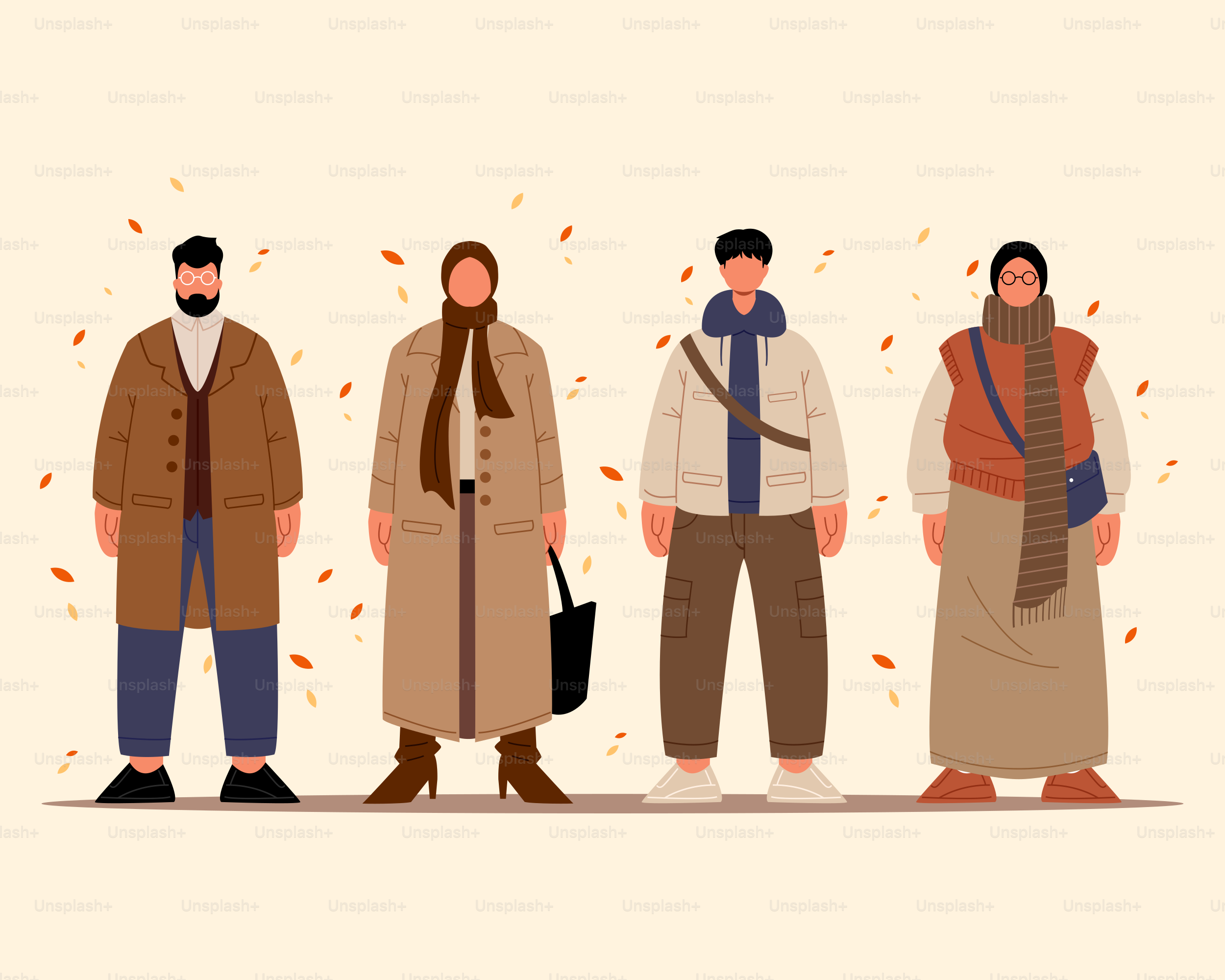 Un groupe de personnes debout les unes à côté des autres