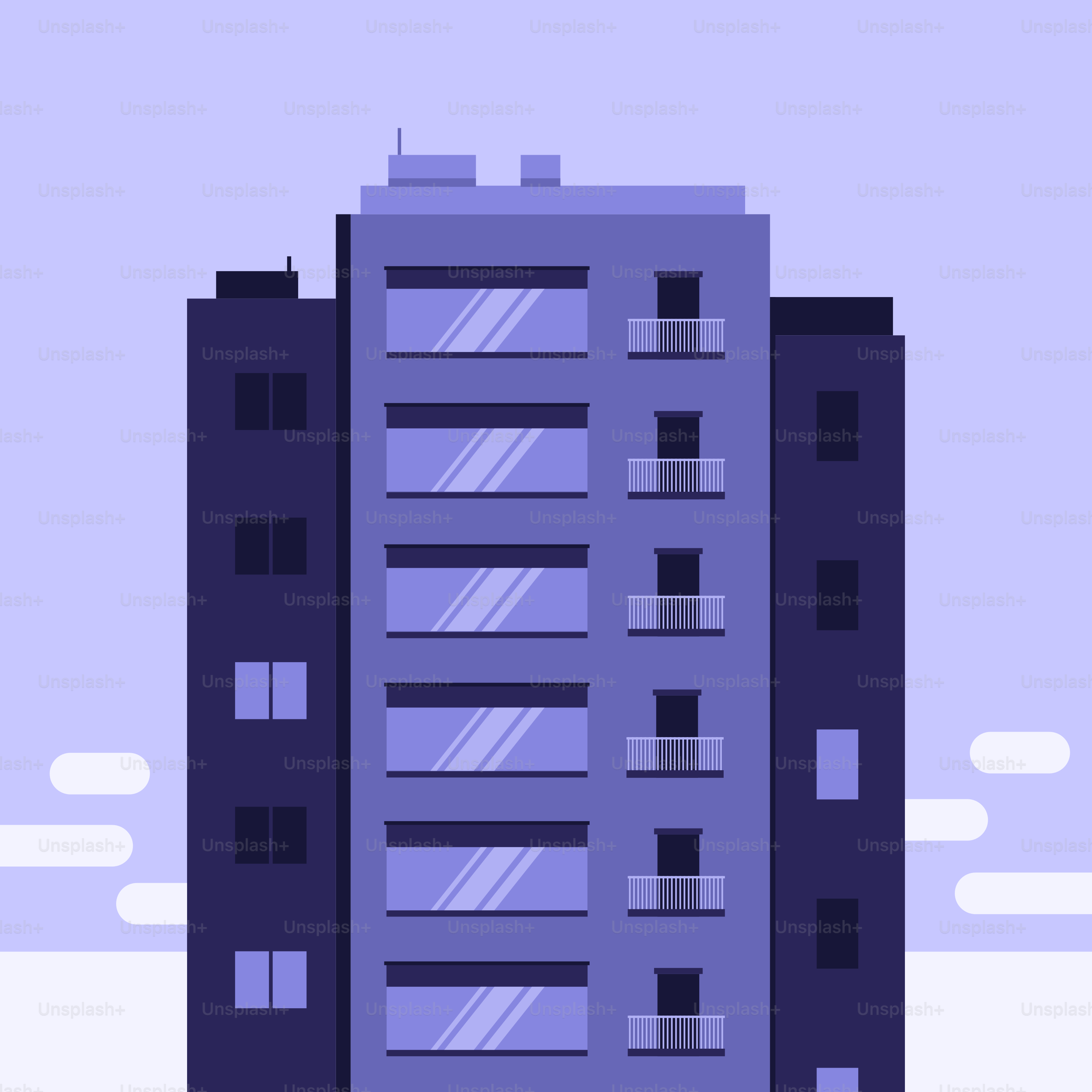 Un grand bâtiment assis à côté d’un grand bâtiment