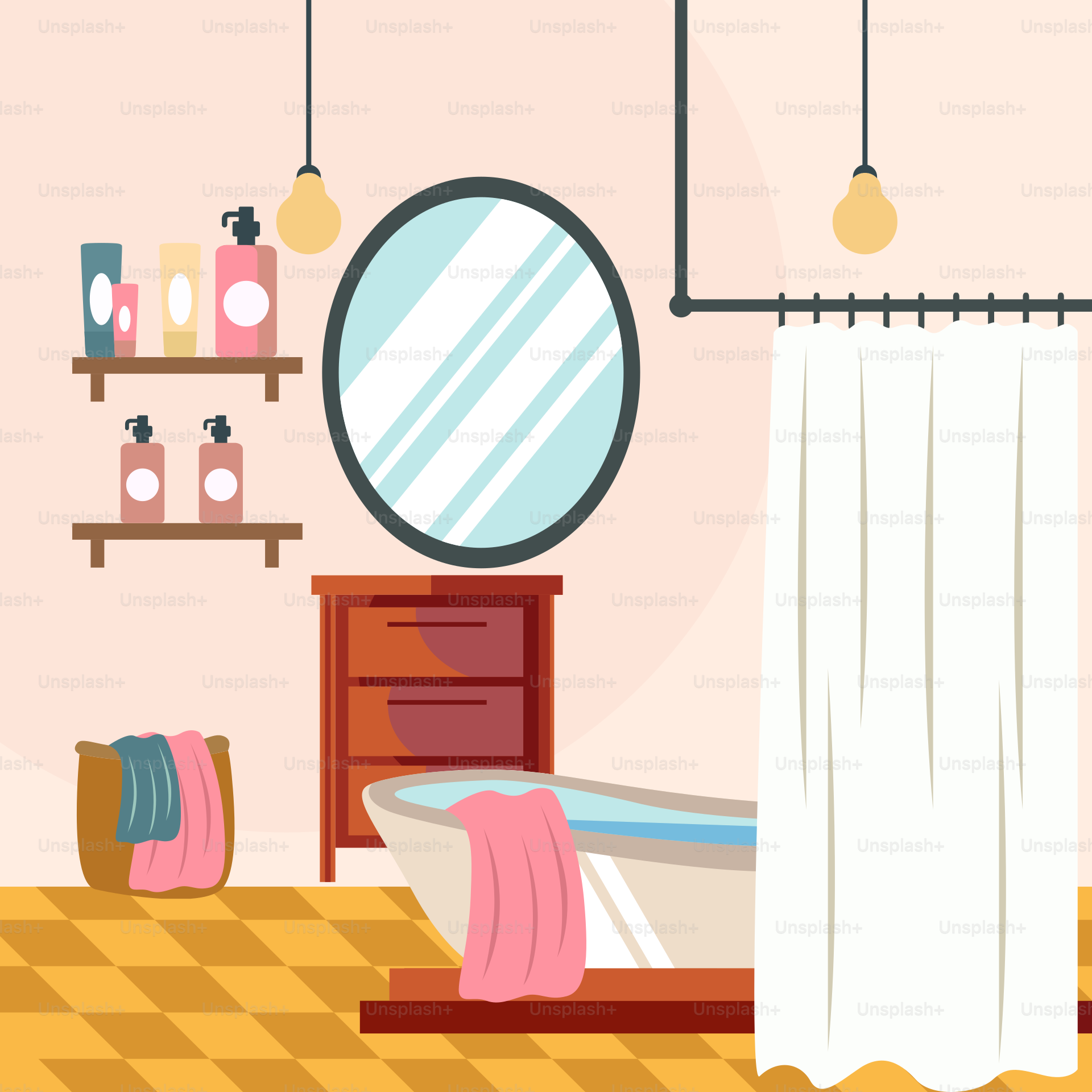 A bathroom with a sink, mirror, and bathtub