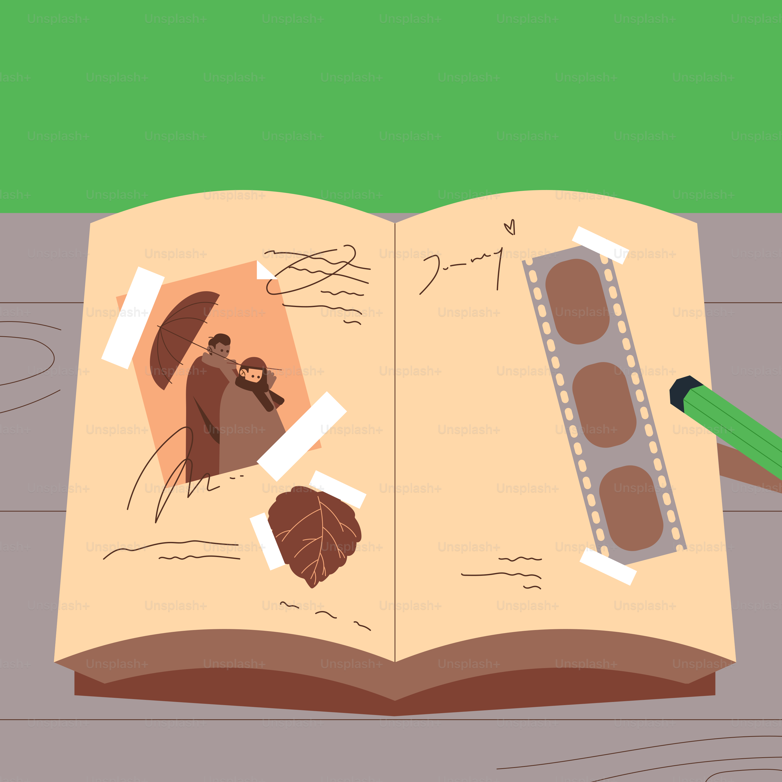 Un livre ouvert avec un crayon dessus