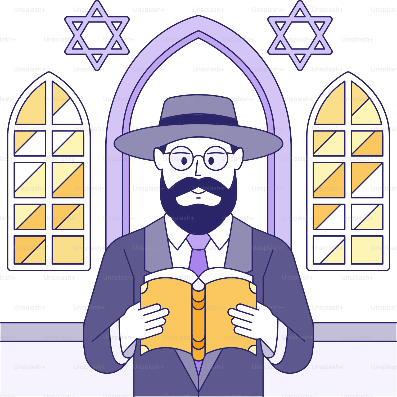 A man wearing a hat and glasses reading a book