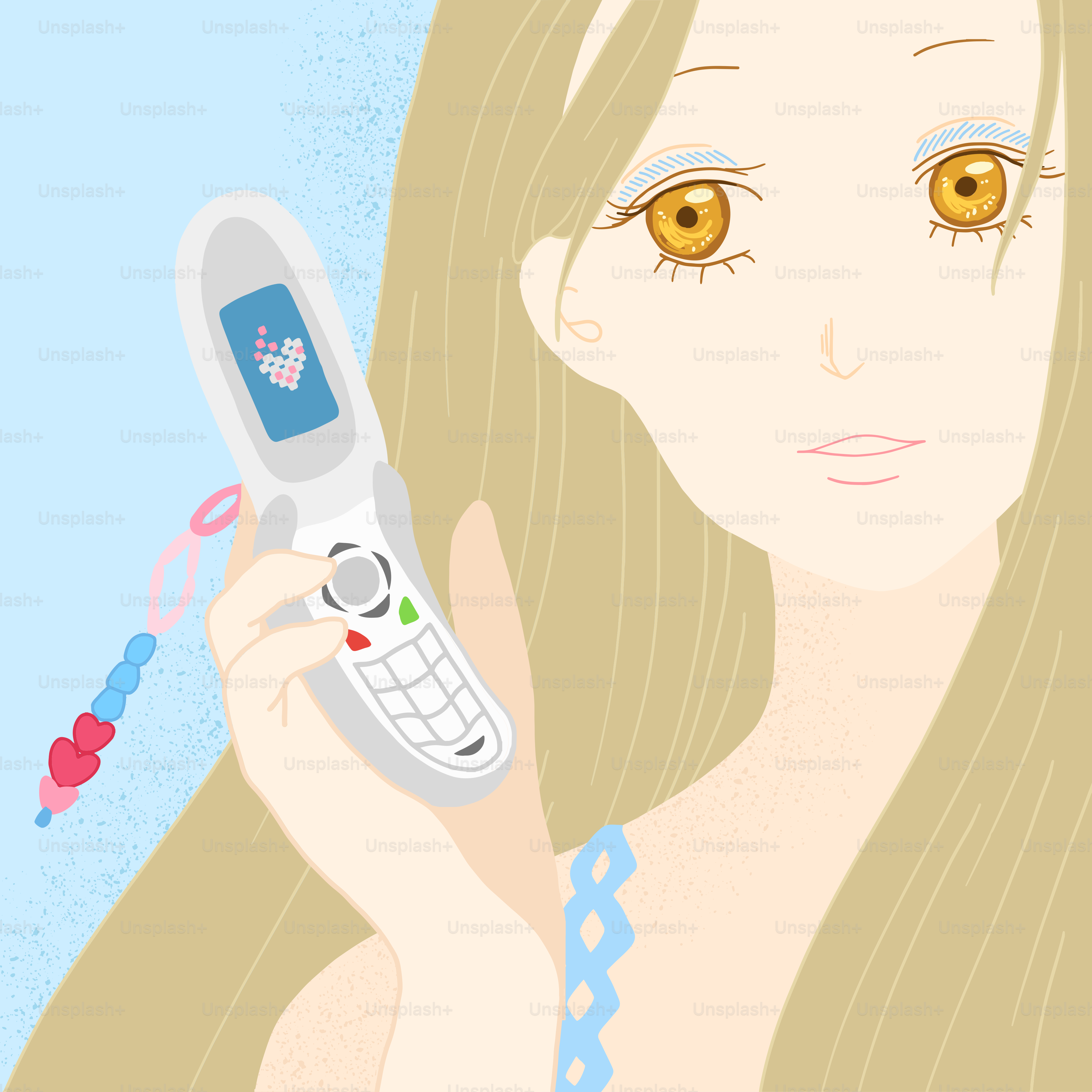 A woman holding a cell phone up to her face