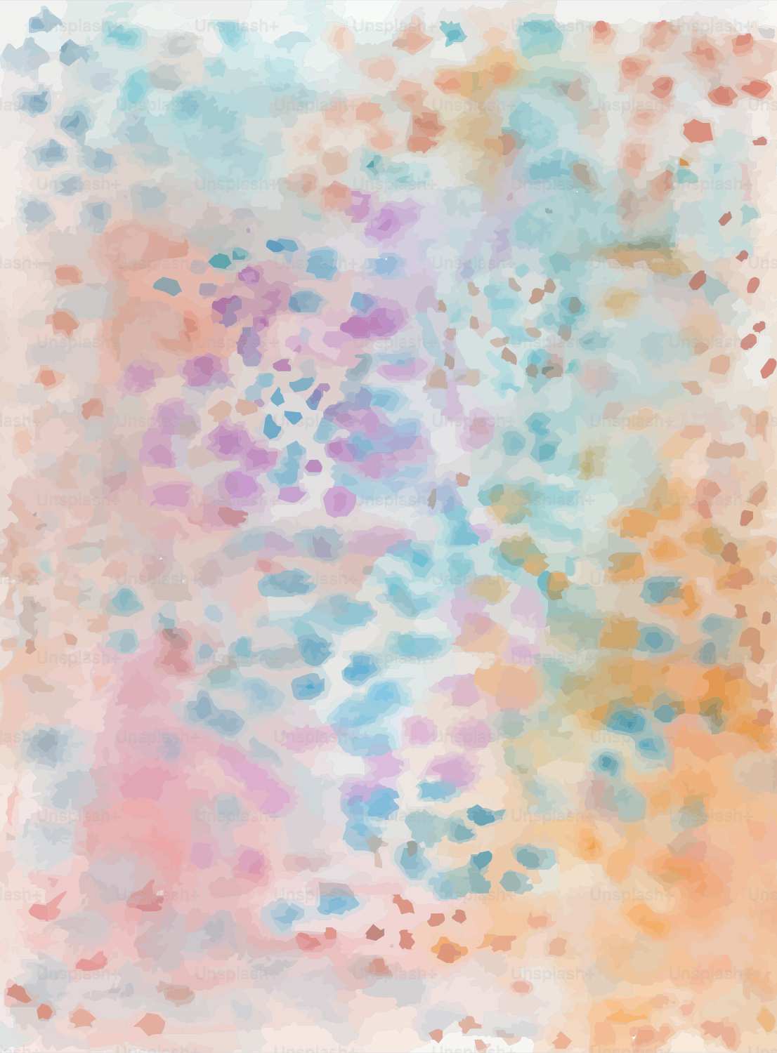 A painting of a multicolored background with dots