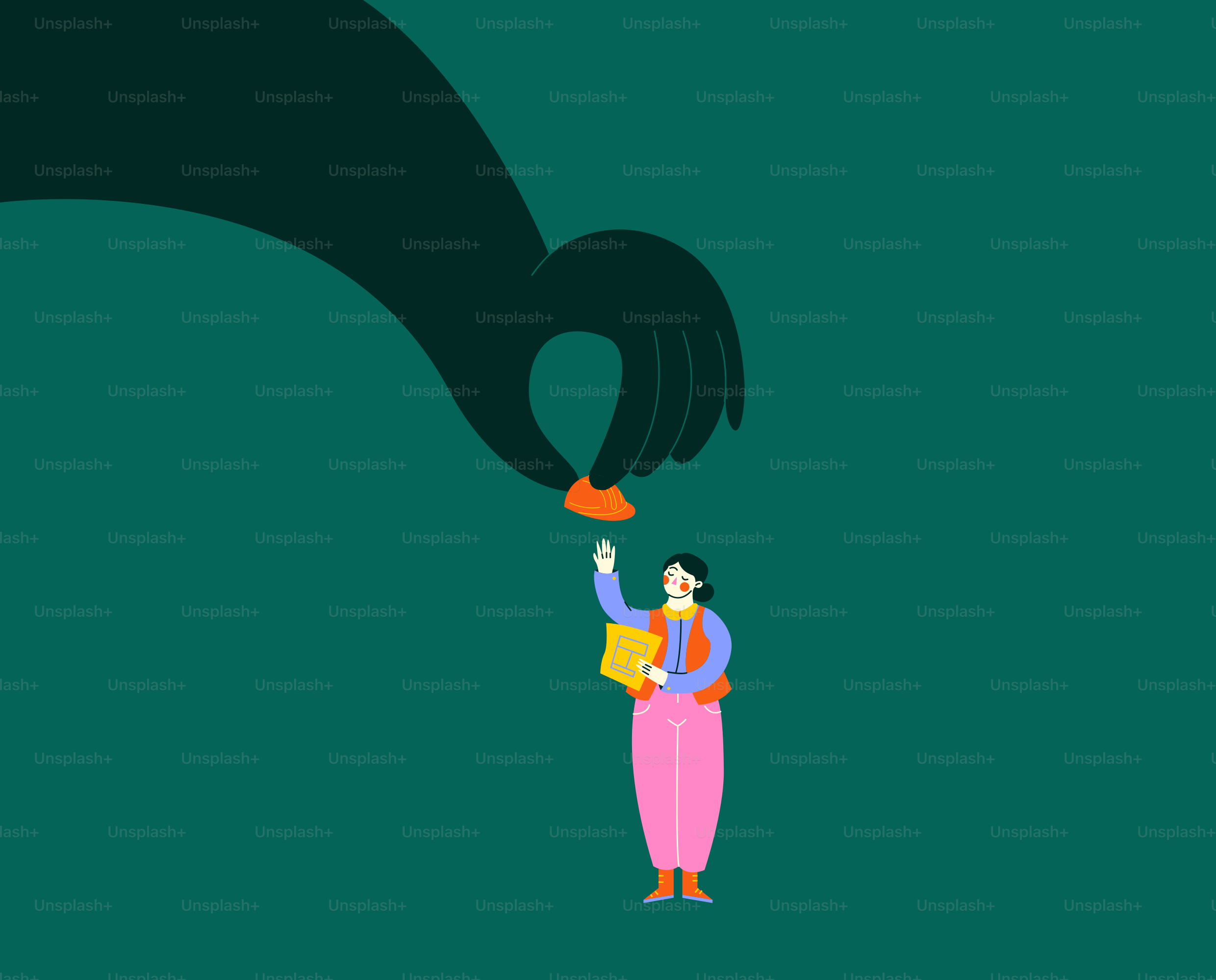 A woman holding a piece of food in her hand