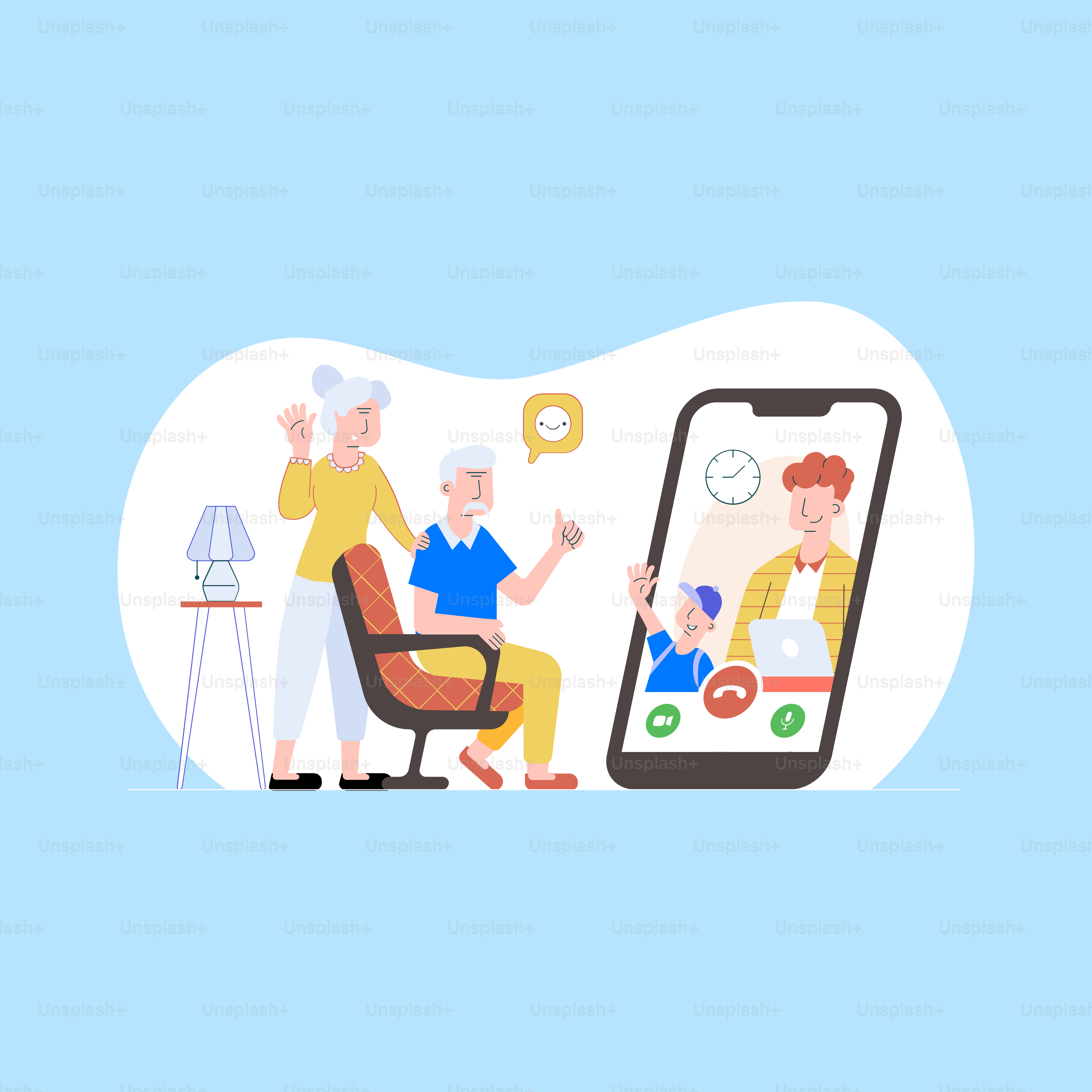 A person sitting in a chair next to a phone