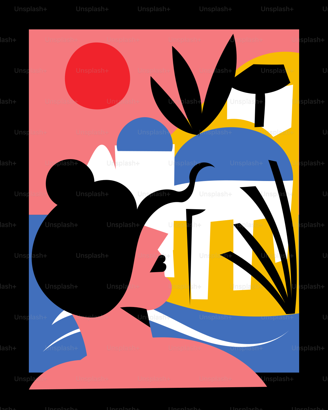 A woman with a flower in her hair