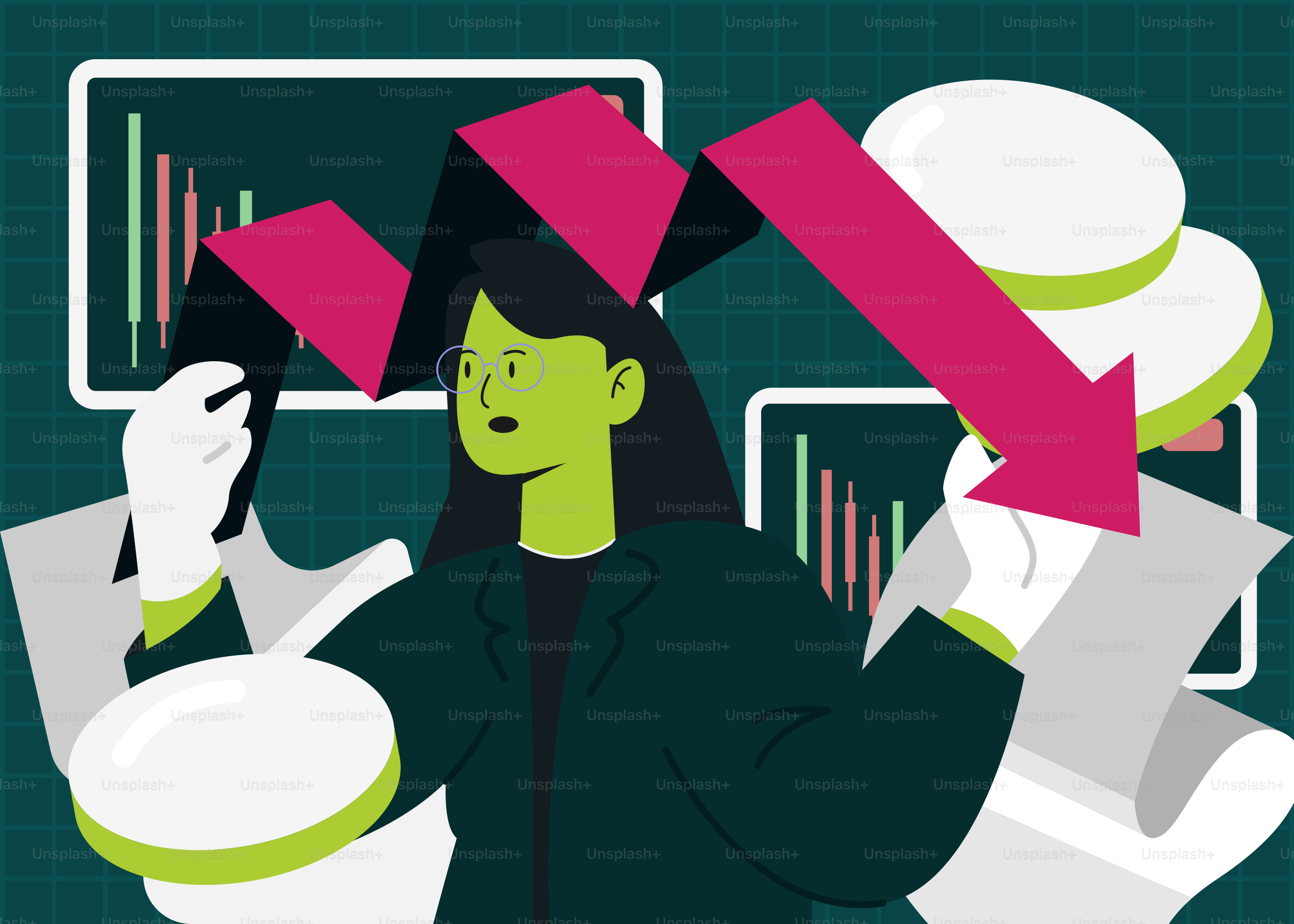 Un hombre sosteniendo un plato de comida frente a un gráfico