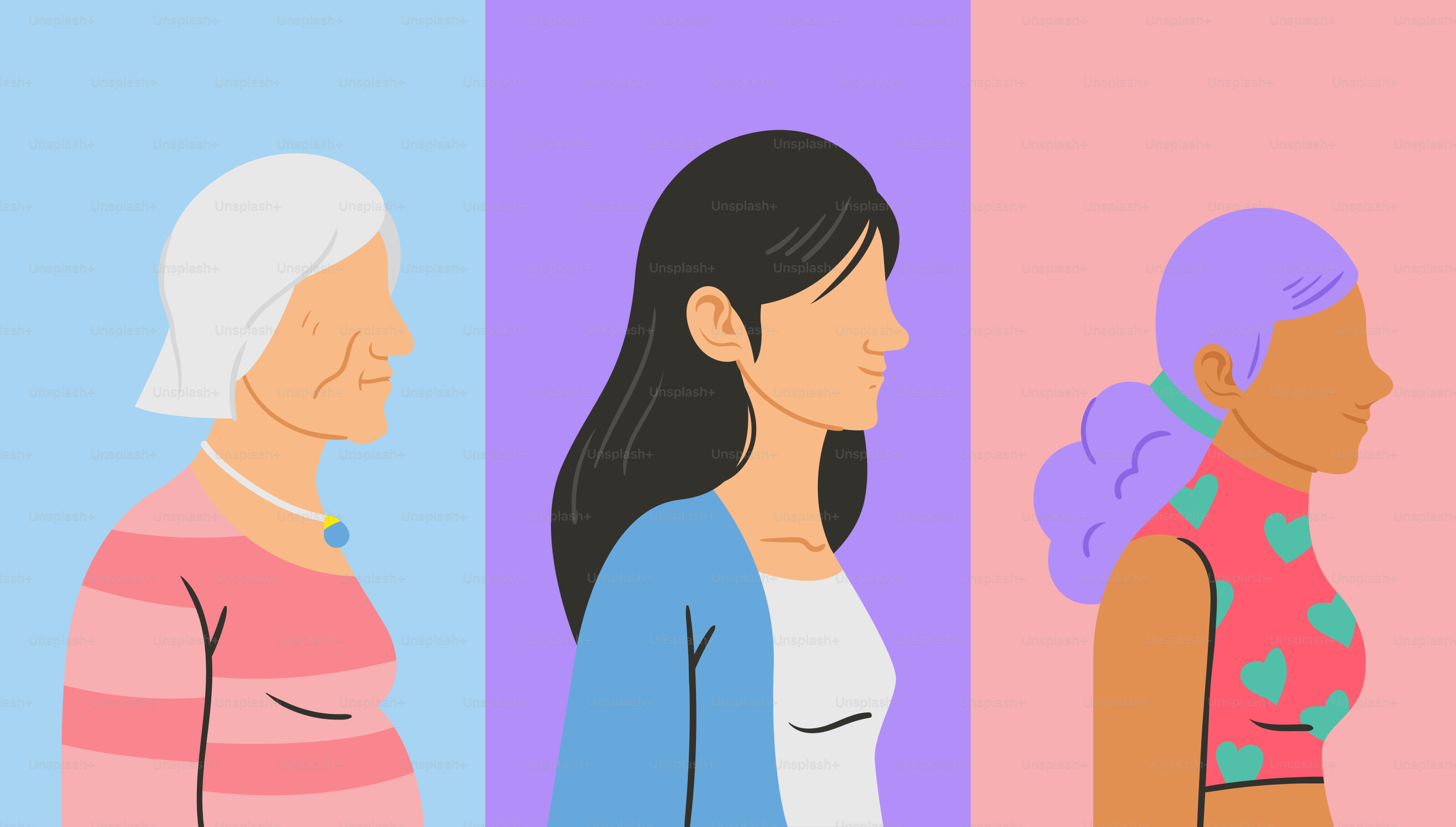 Un gruppo di donne, standing, l'una accanto all'altra