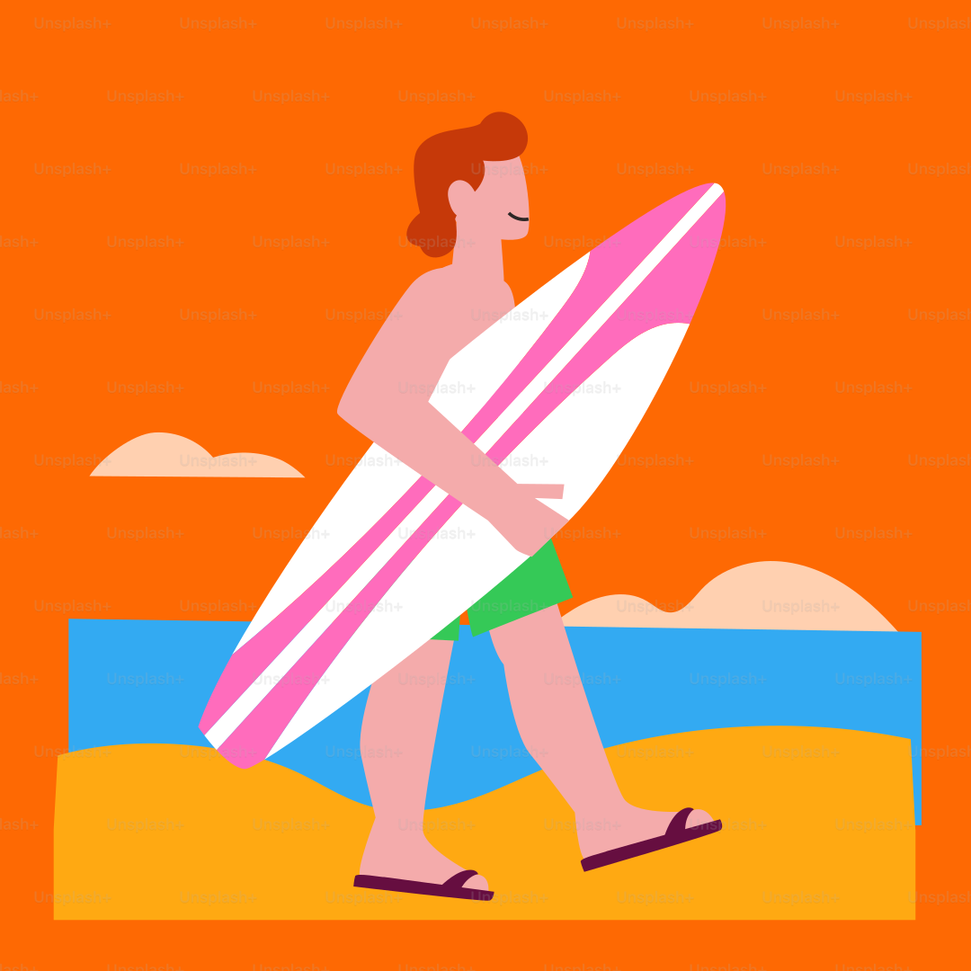 Un hombre sosteniendo una tabla de surf sobre una playa