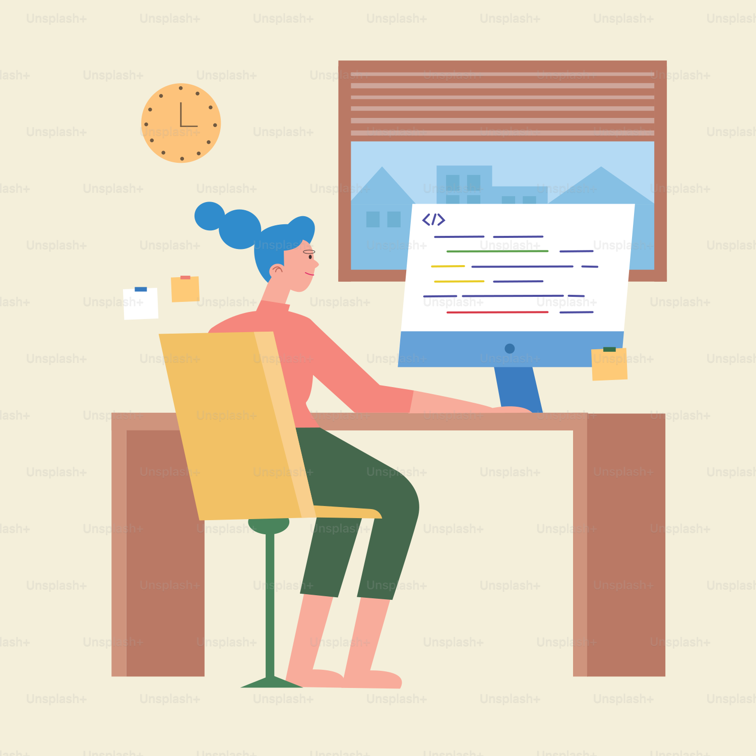 Eine Person, die an einem Schreibtisch mit einem Computer sitzt