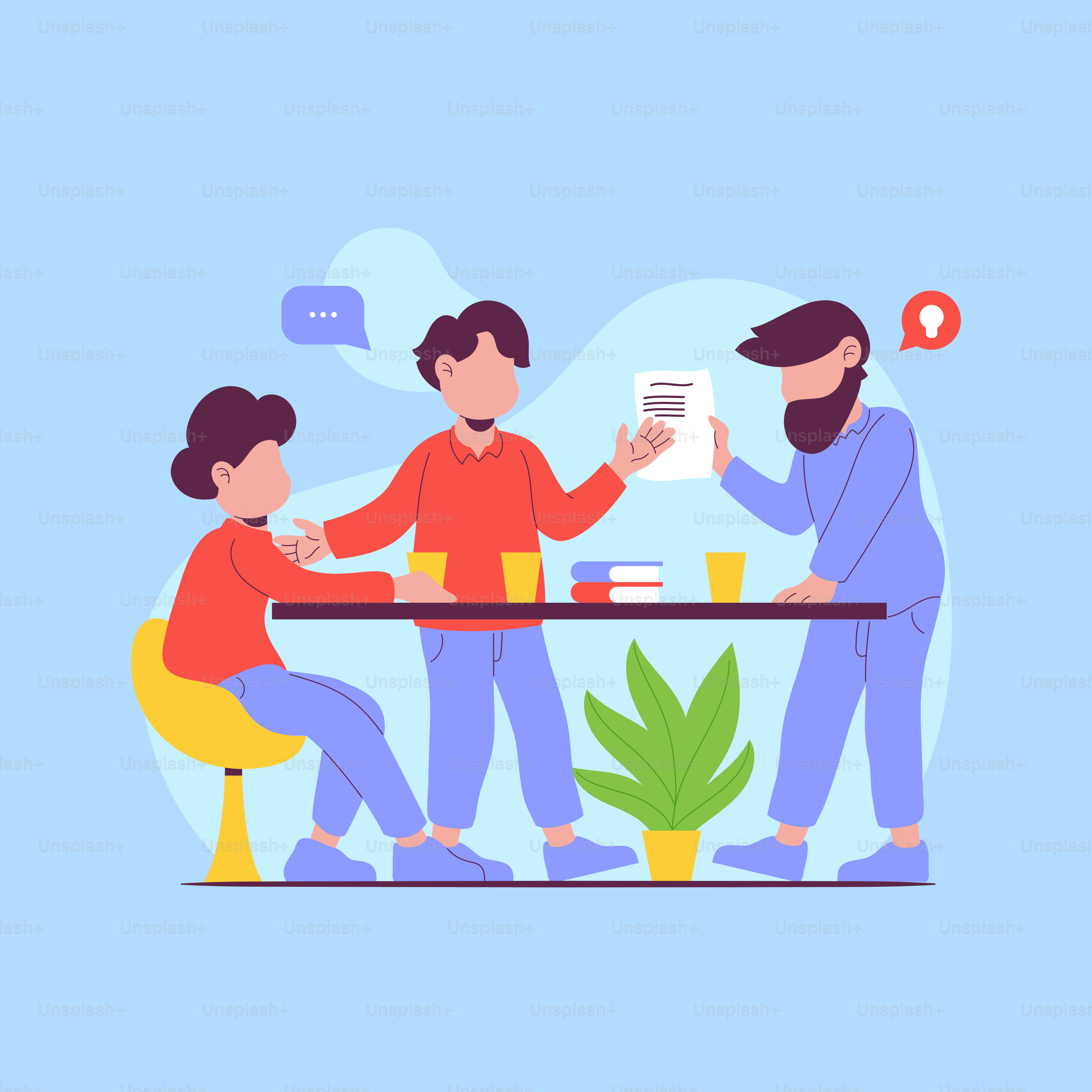 A group of people sitting around a table