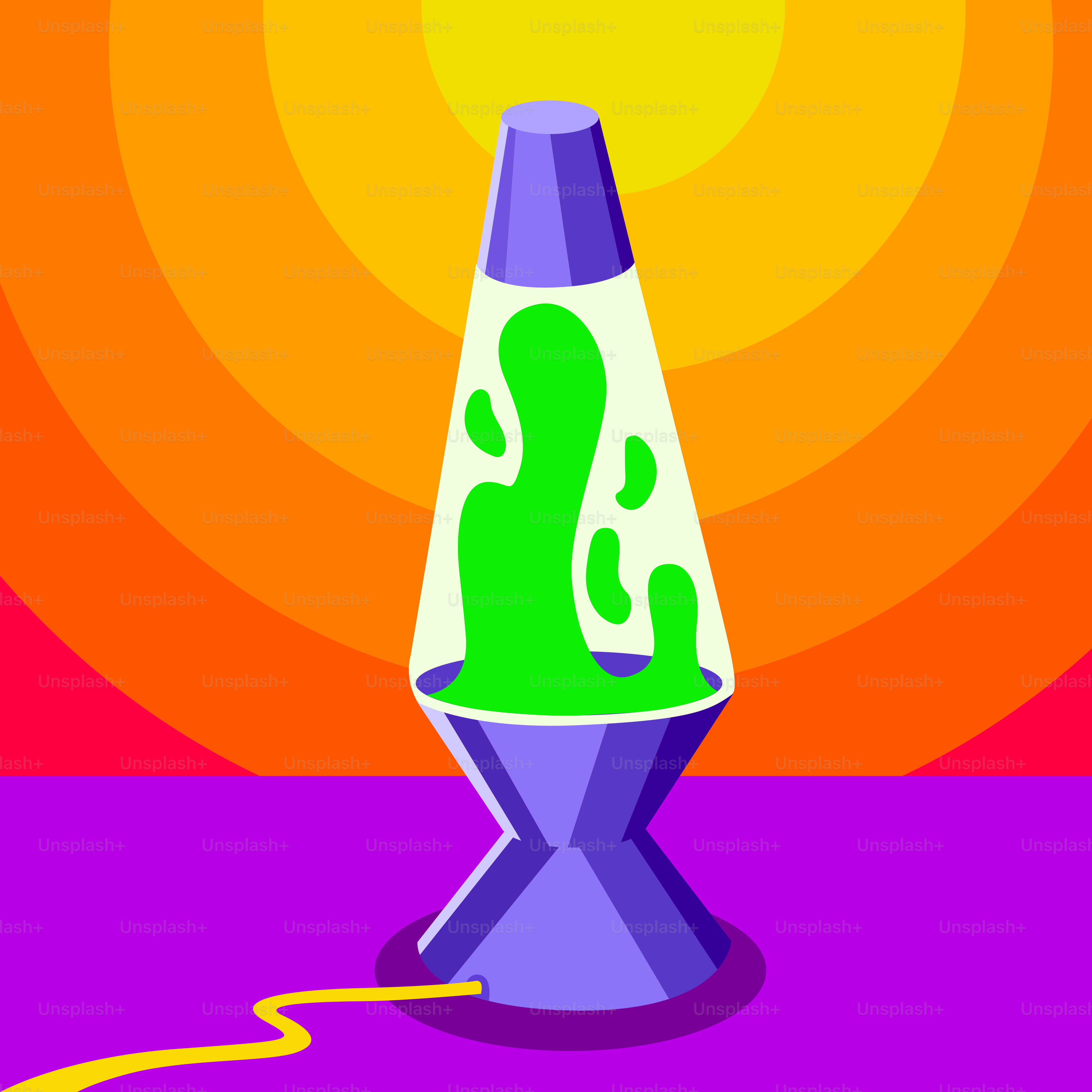 A colorful picture of a vase with a liquid pouring out of it
