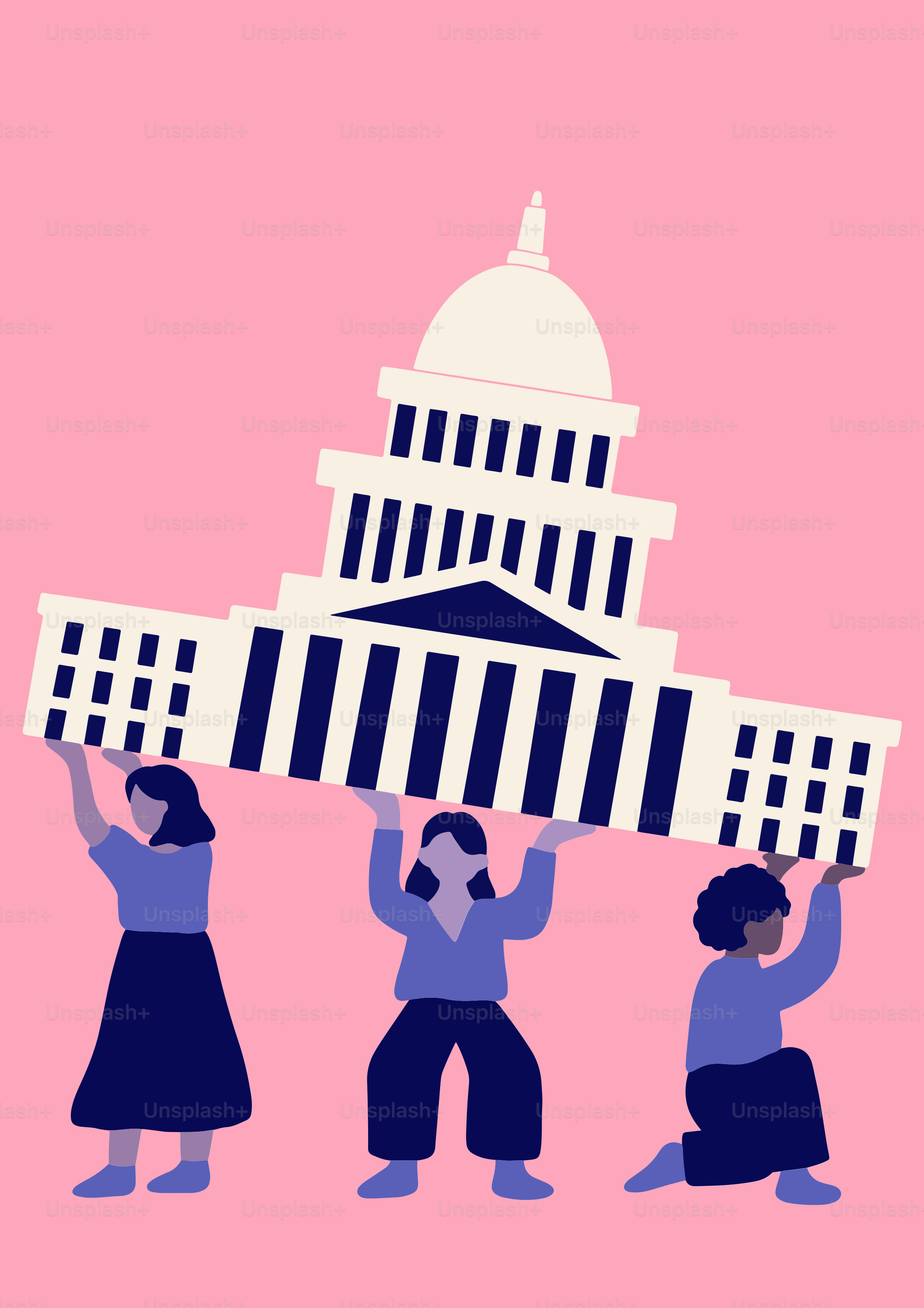 A group of people holding up a large piece of paper