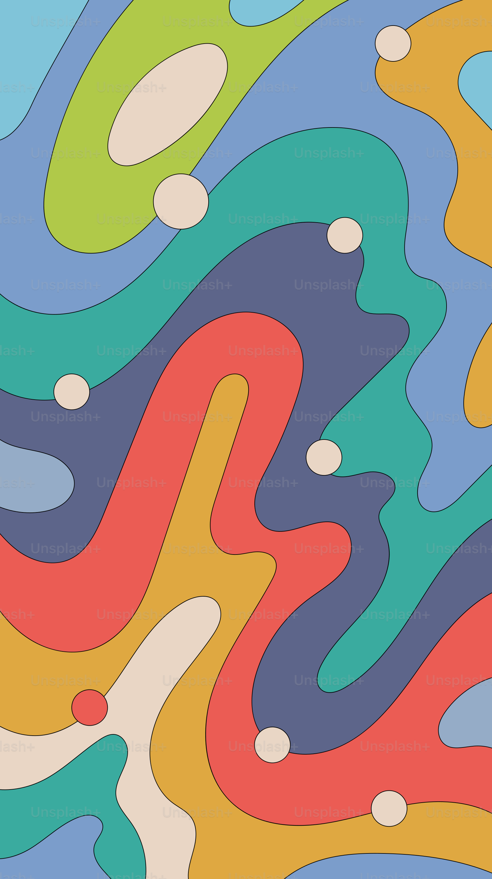 A multicolored abstract background with circles