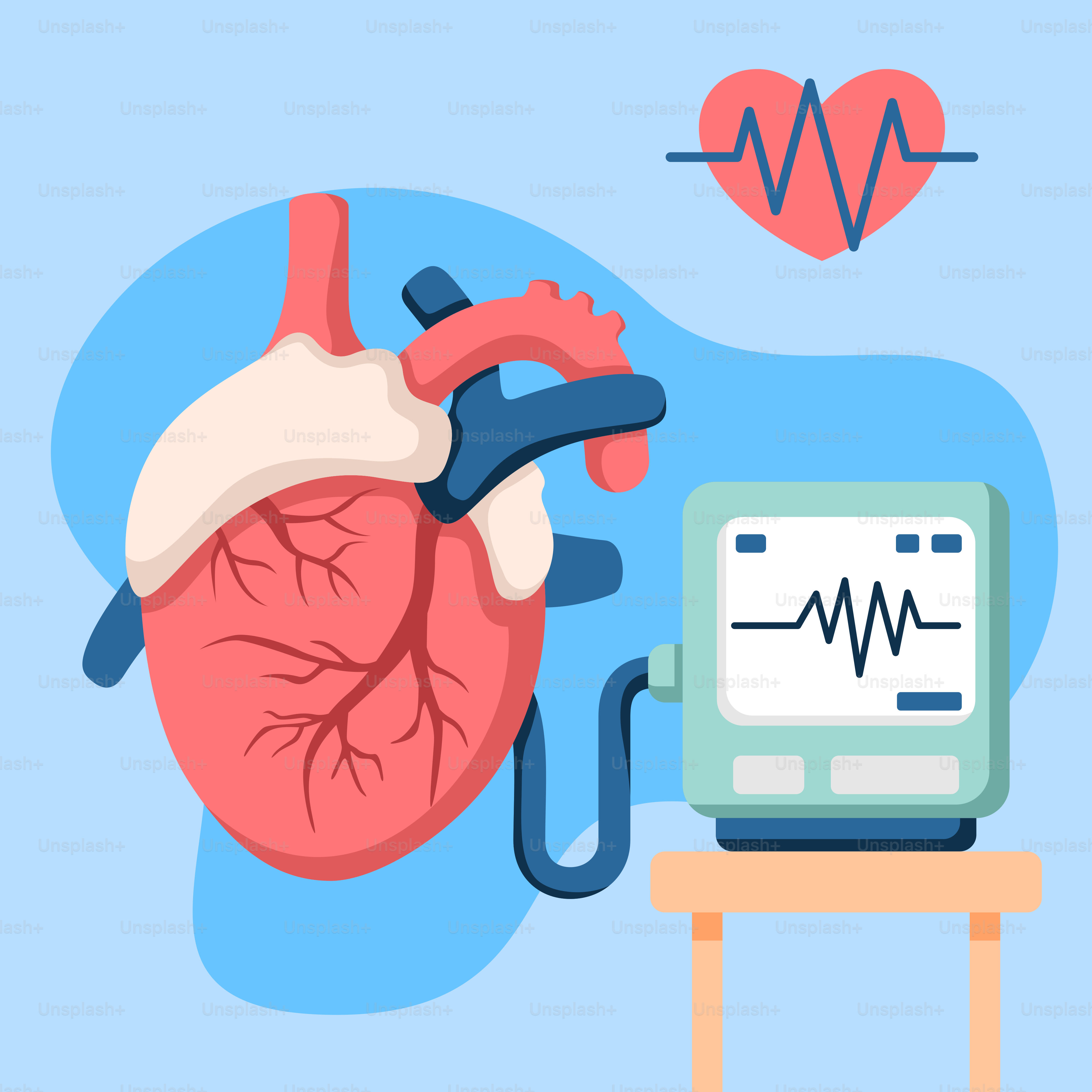 A blood pressure monitor with a heart on it