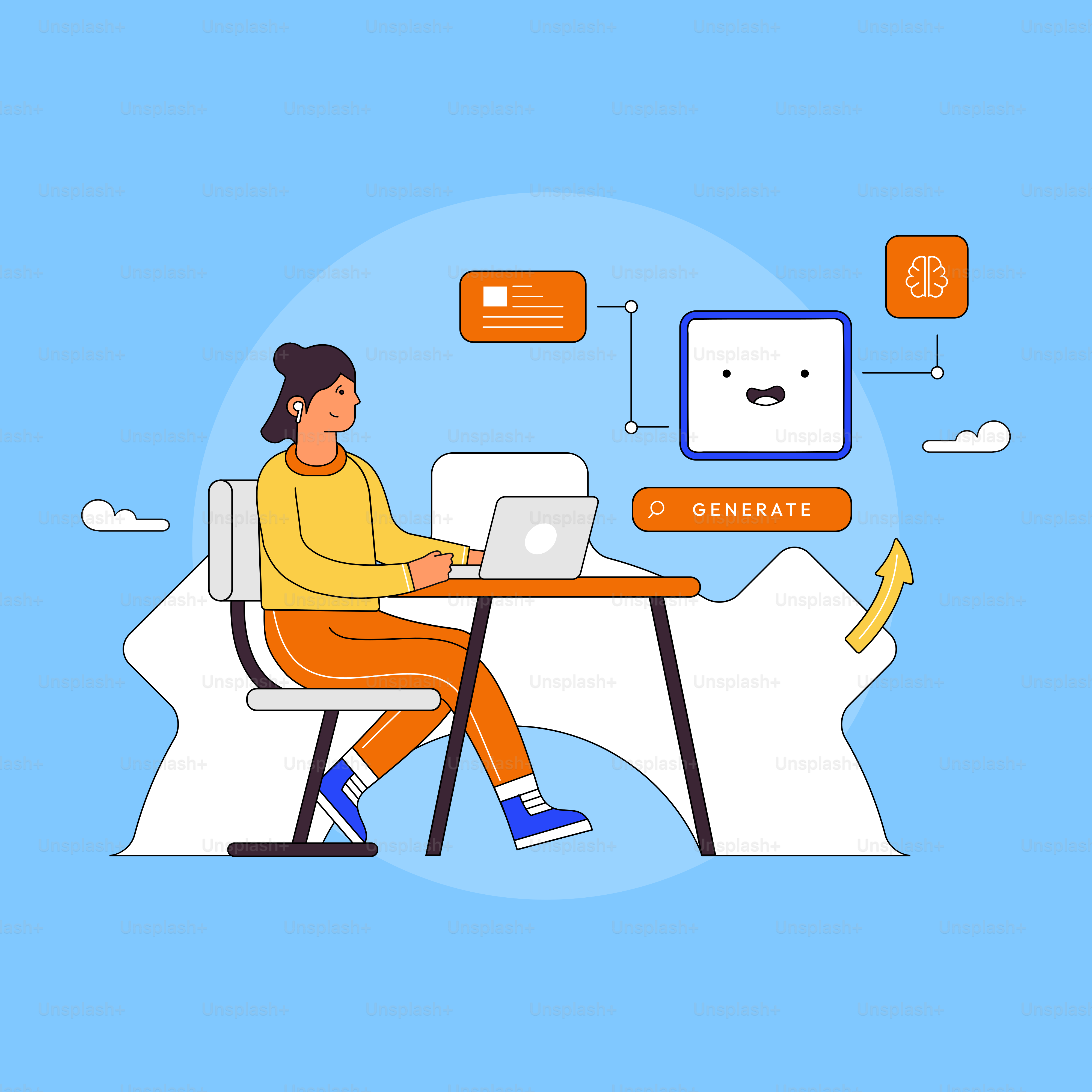 Uma pessoa sentada em uma mesa com um laptop