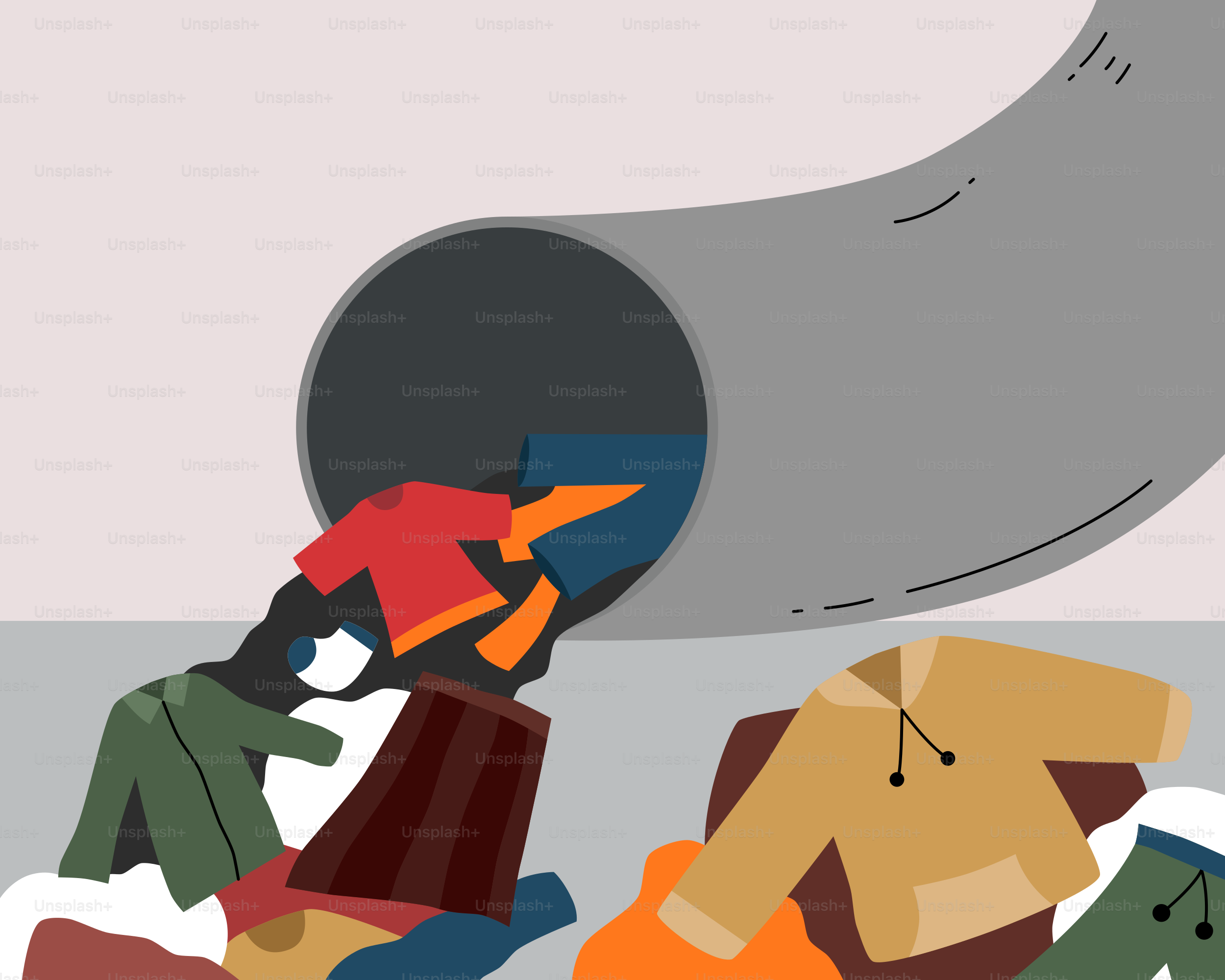 Um desenho animado de um homem caindo em uma pilha de caixas