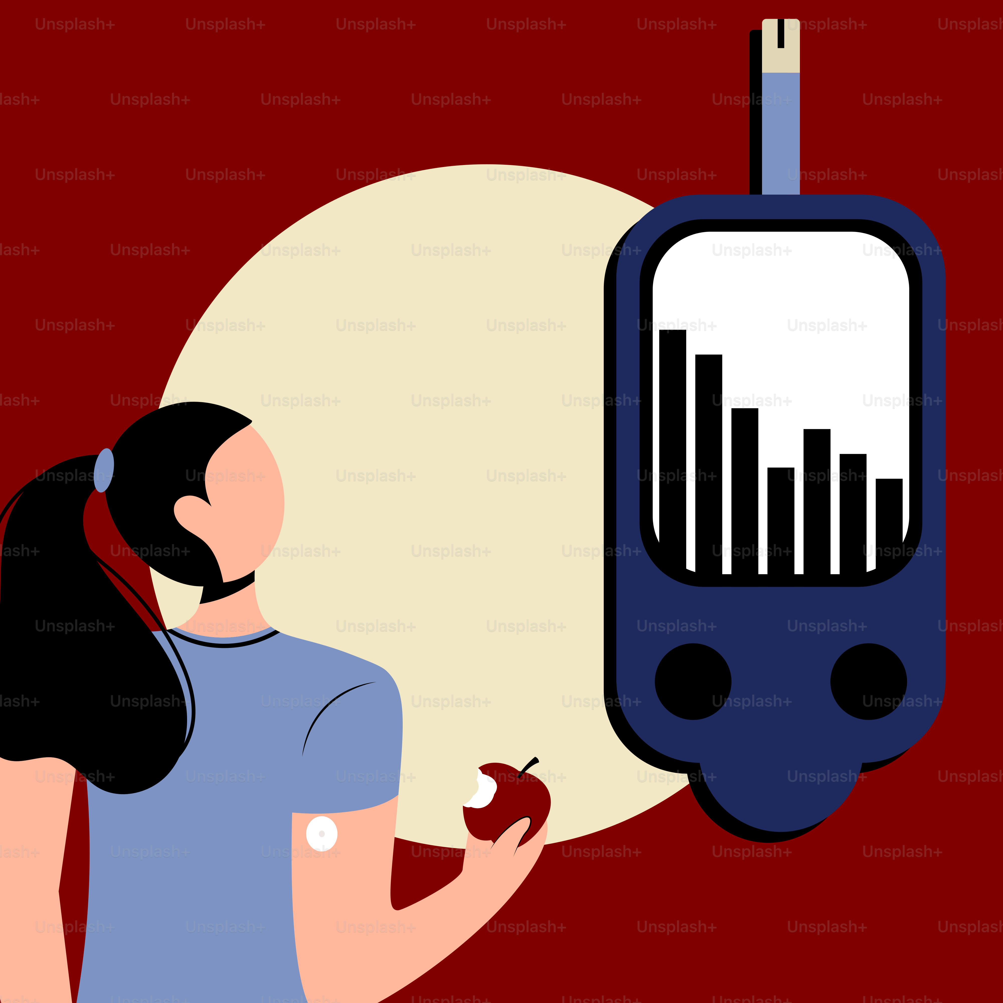 Una mujer que sostiene una pieza de fruta en la mano