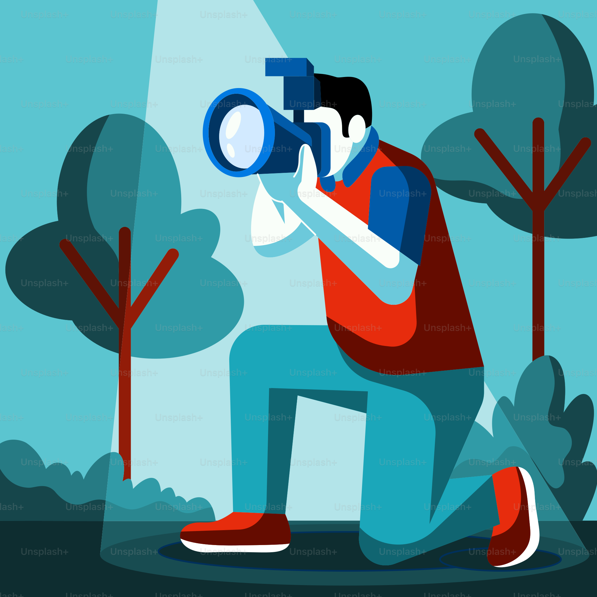 A man is looking through a telescope at something