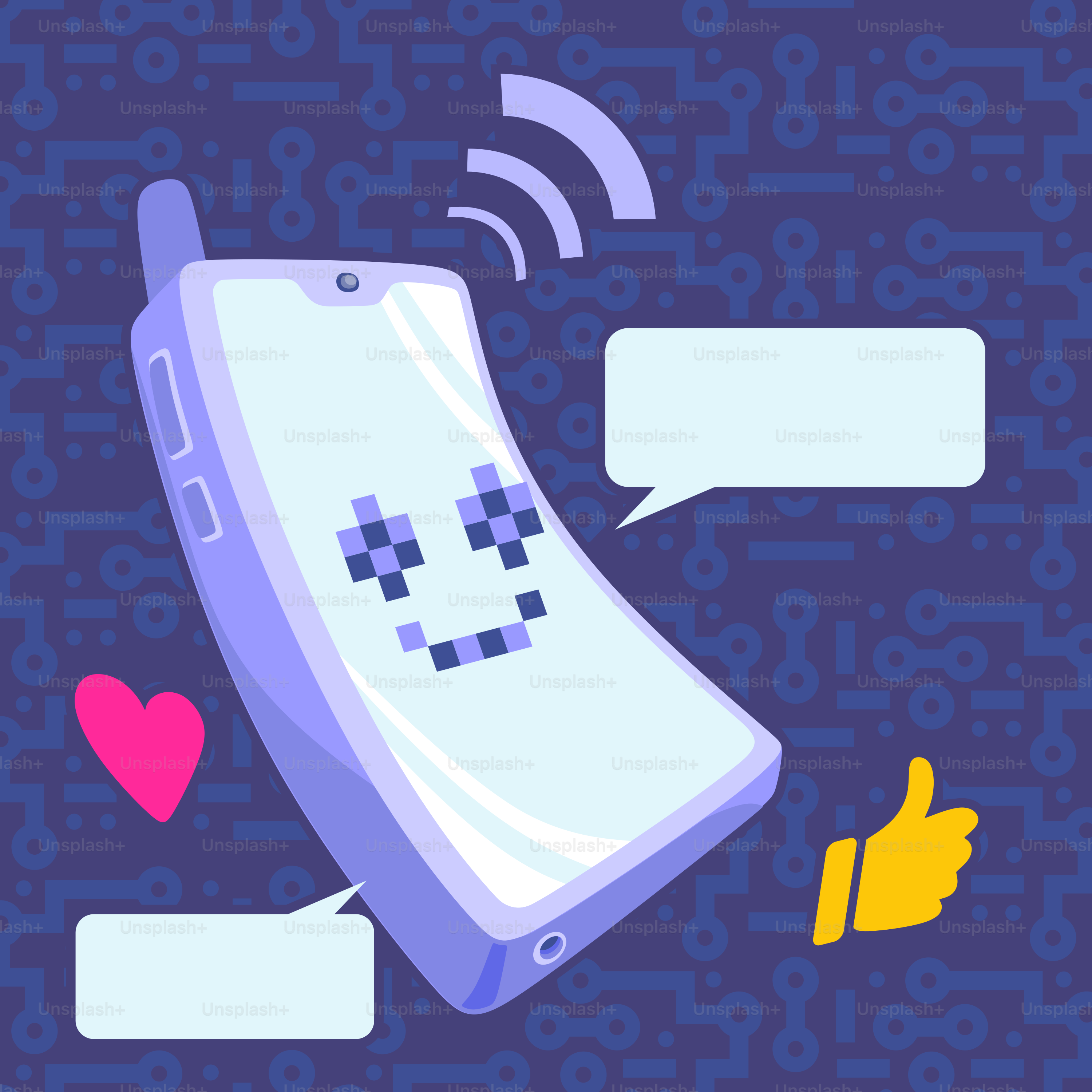 A cell phone with a smiley face on it
