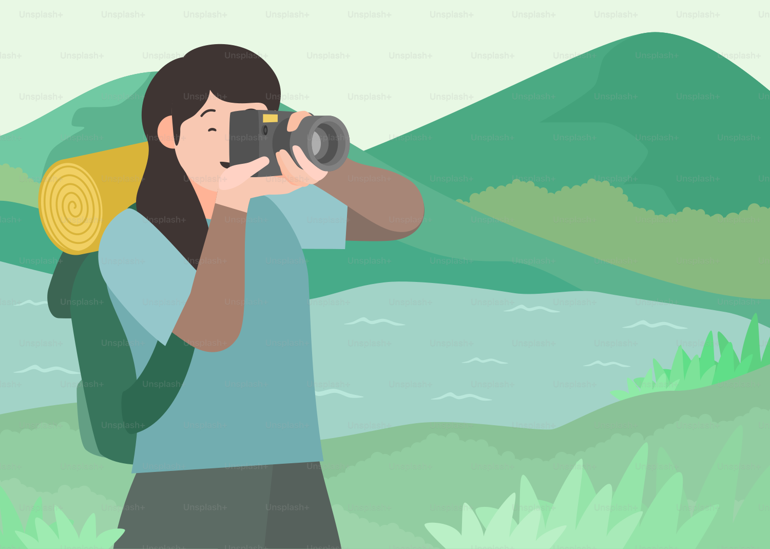 A person taking a picture with a camera