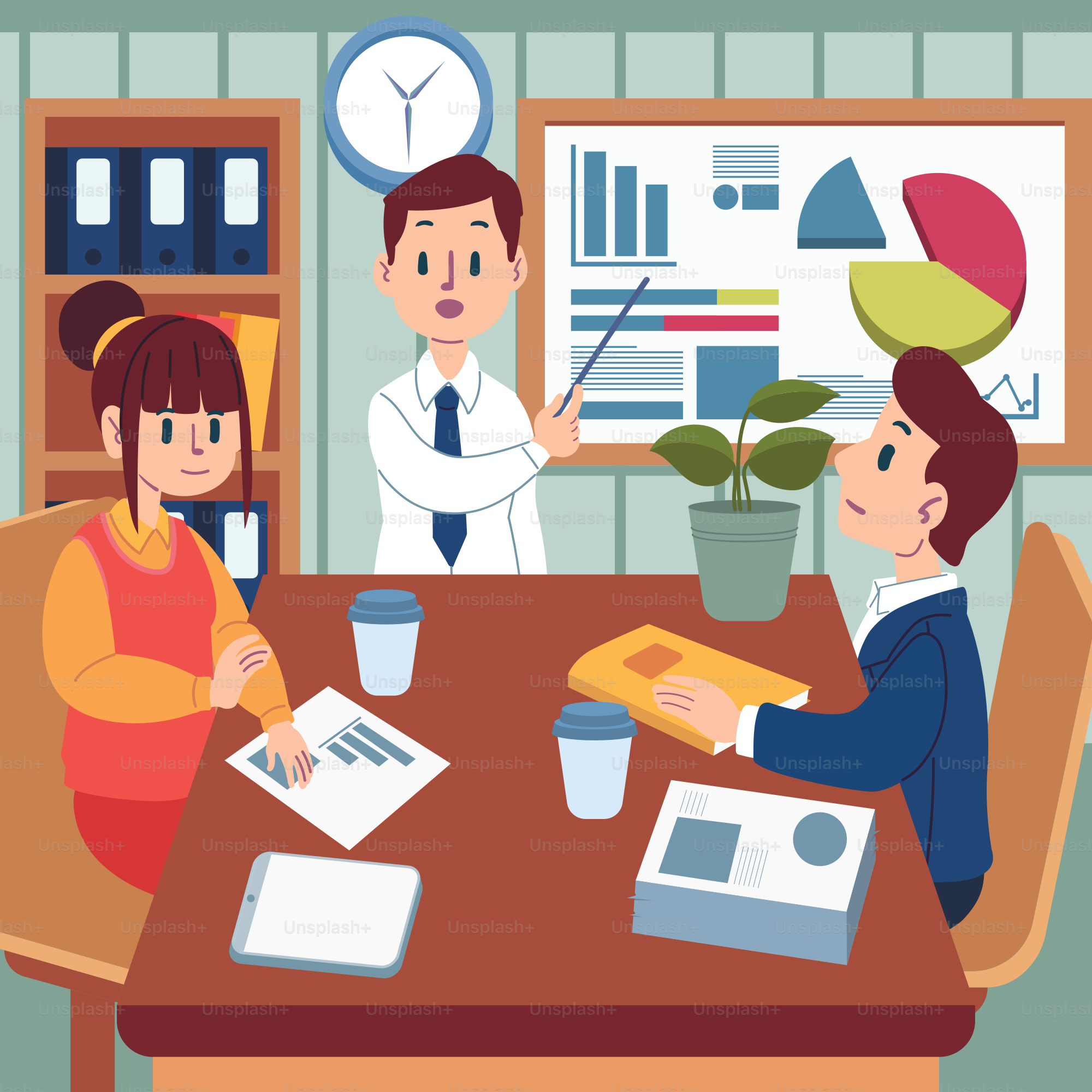 A group of people sitting around a table