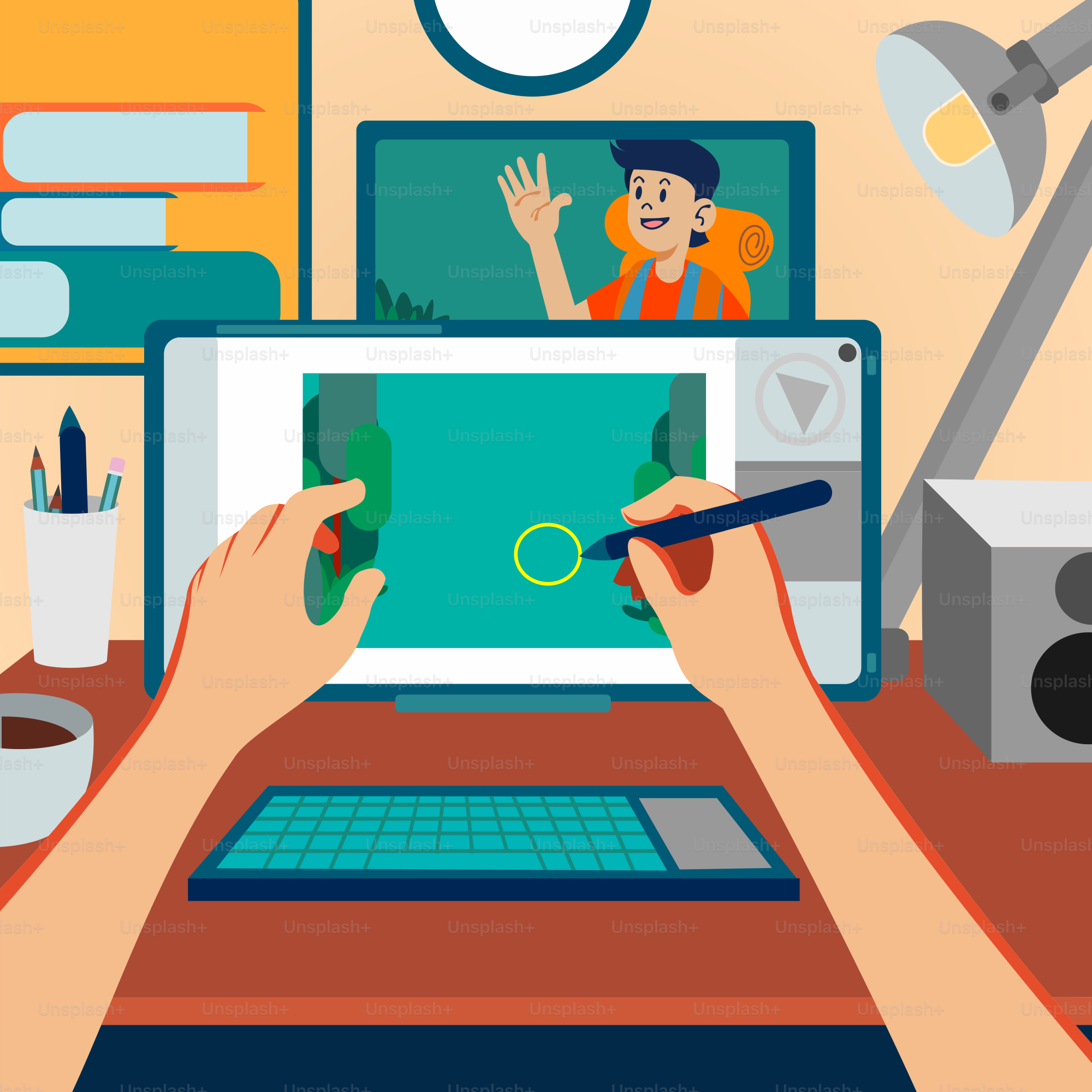 A person sitting at a desk with a laptop