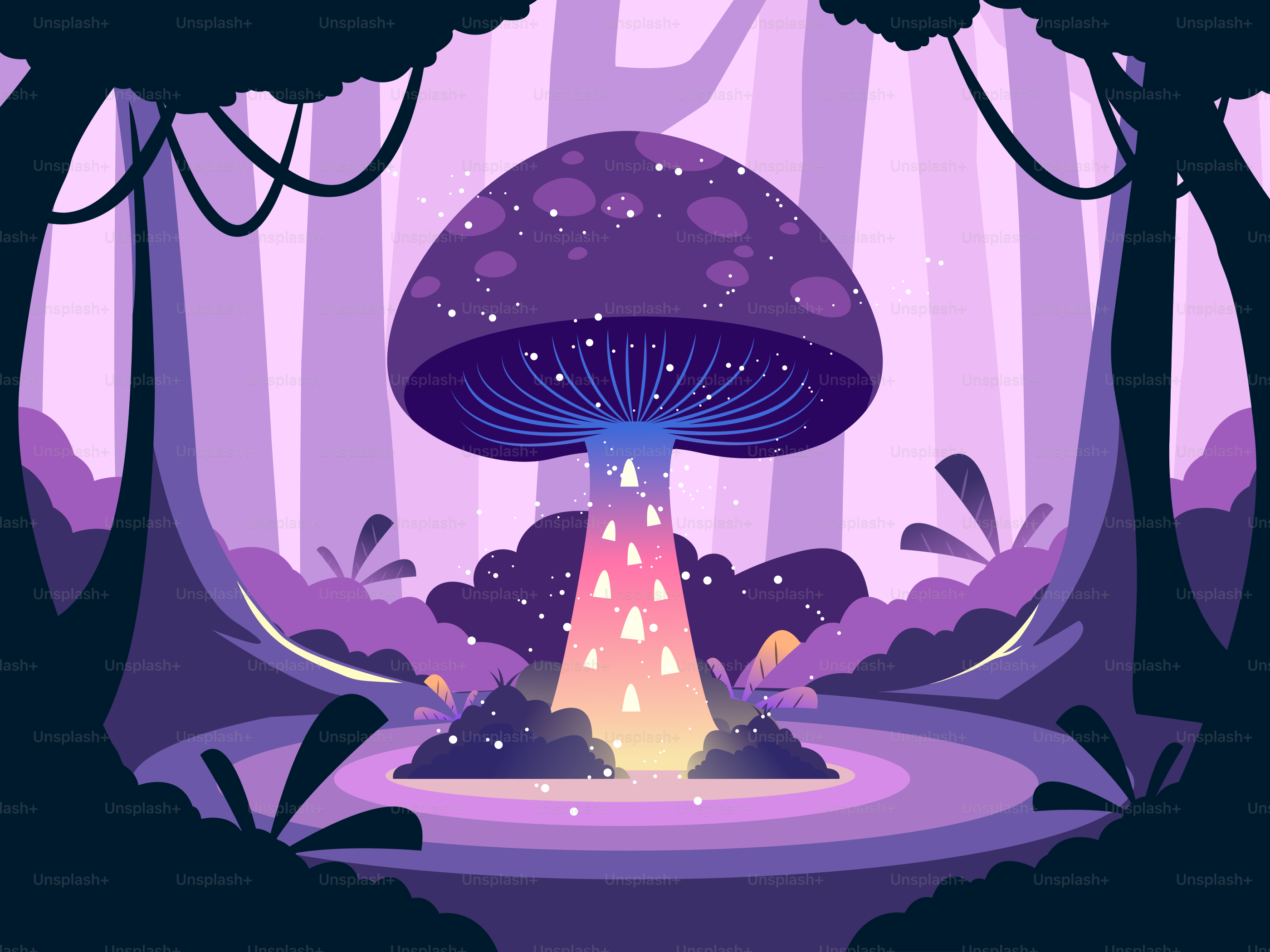 Ein Pilz mitten im Wald