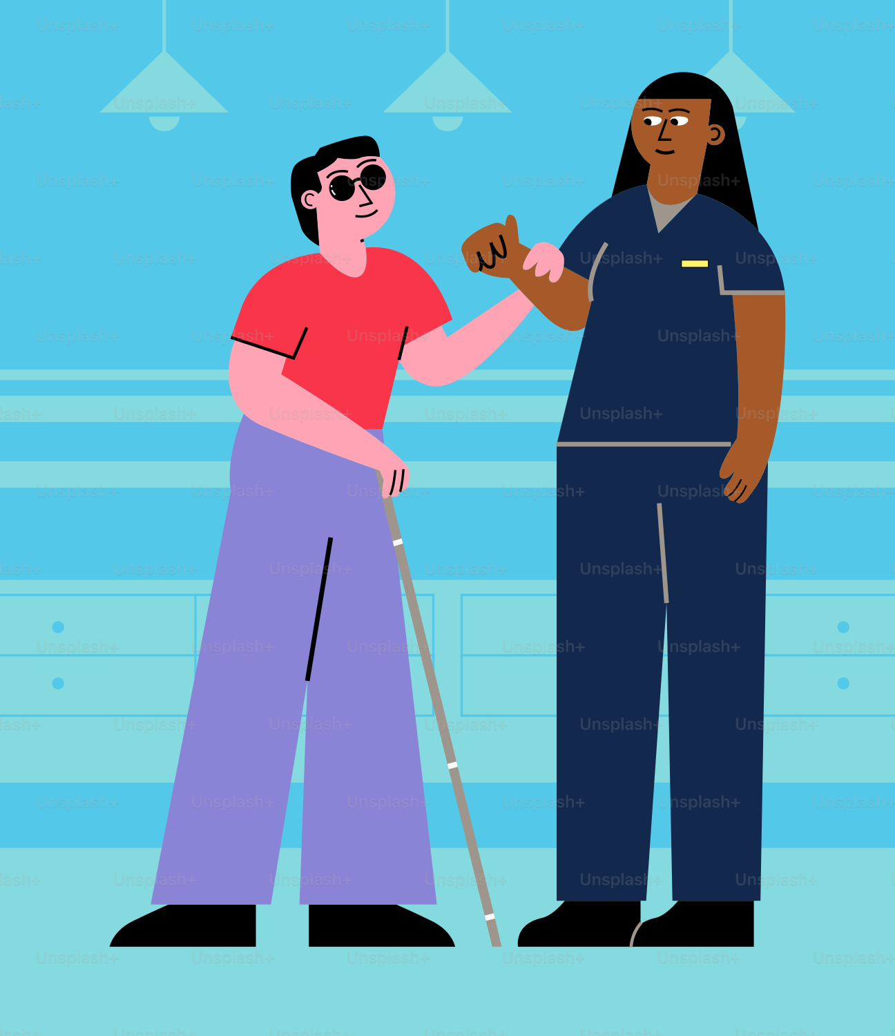 A man and a woman standing next to each other