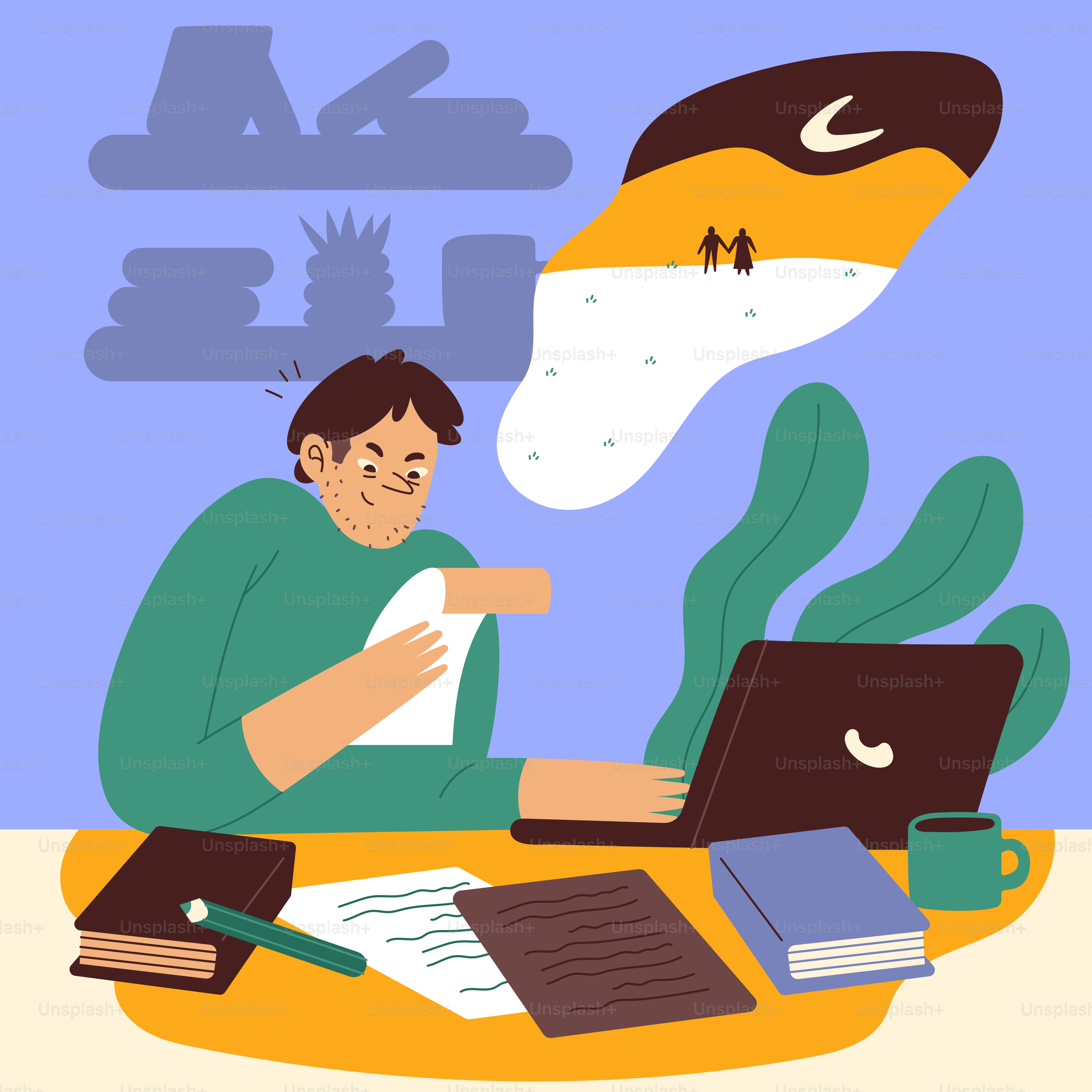 A man sitting at a table with a laptop