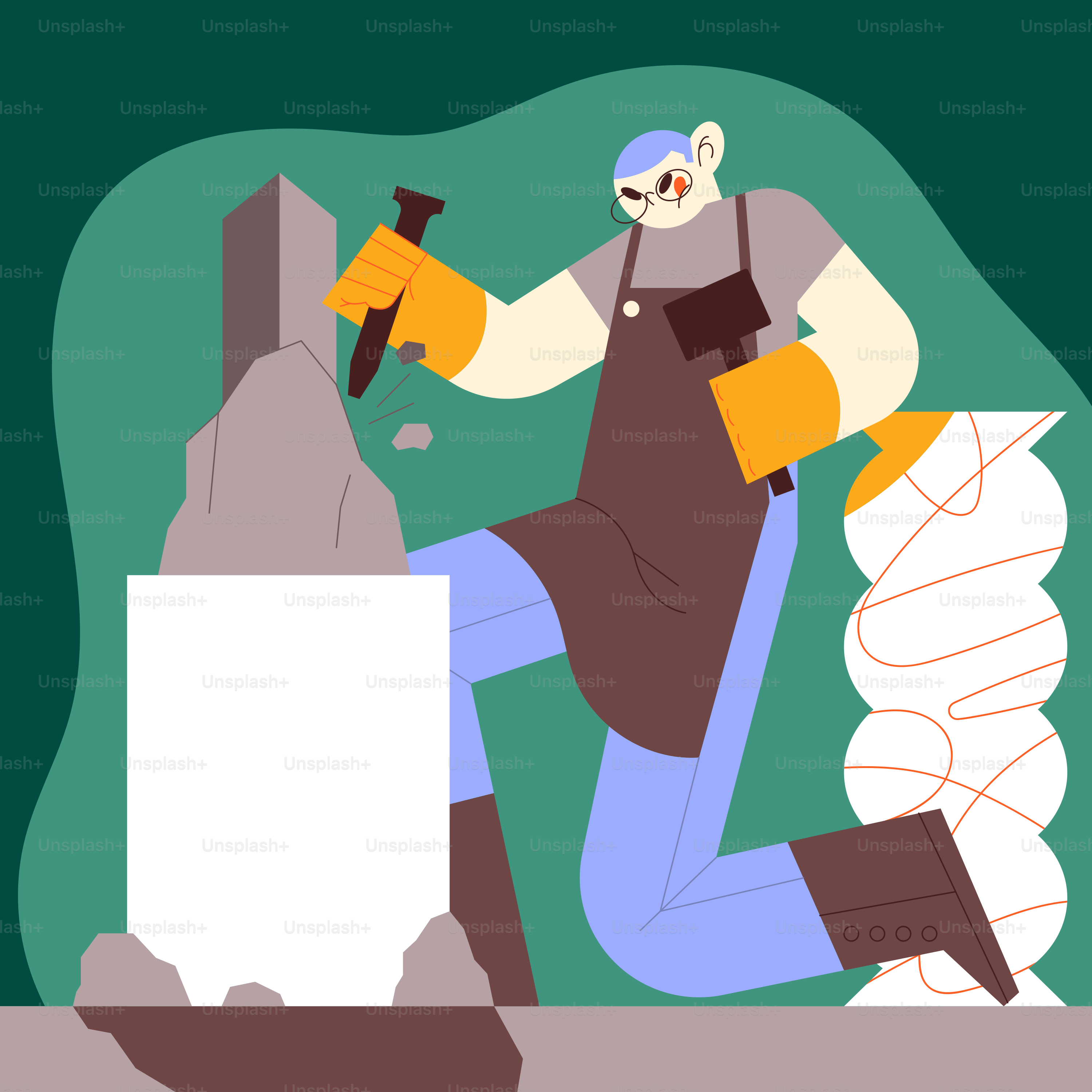 A man is working on a piece of paper