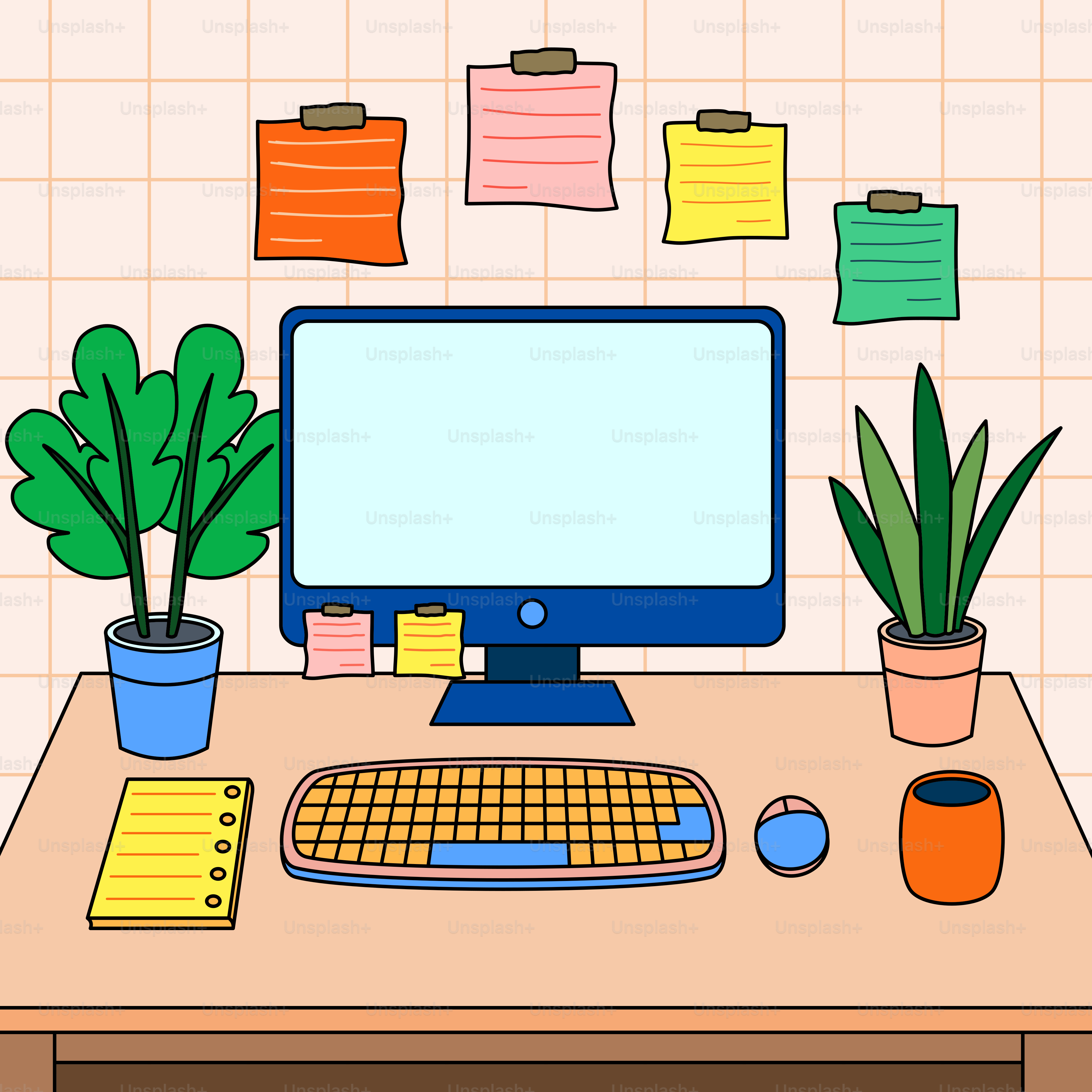 A desktop computer sitting on top of a wooden desk