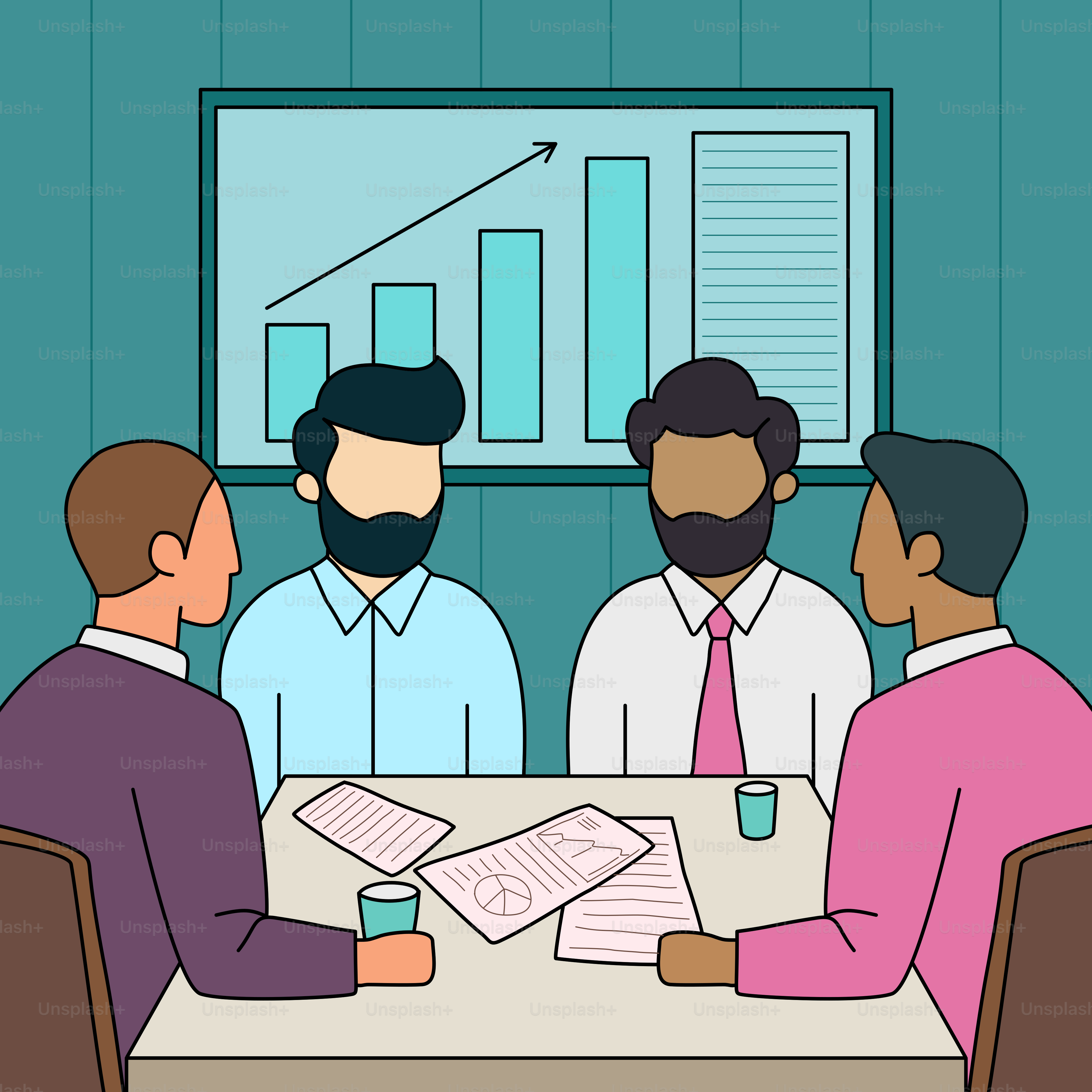 A group of people sitting around a table