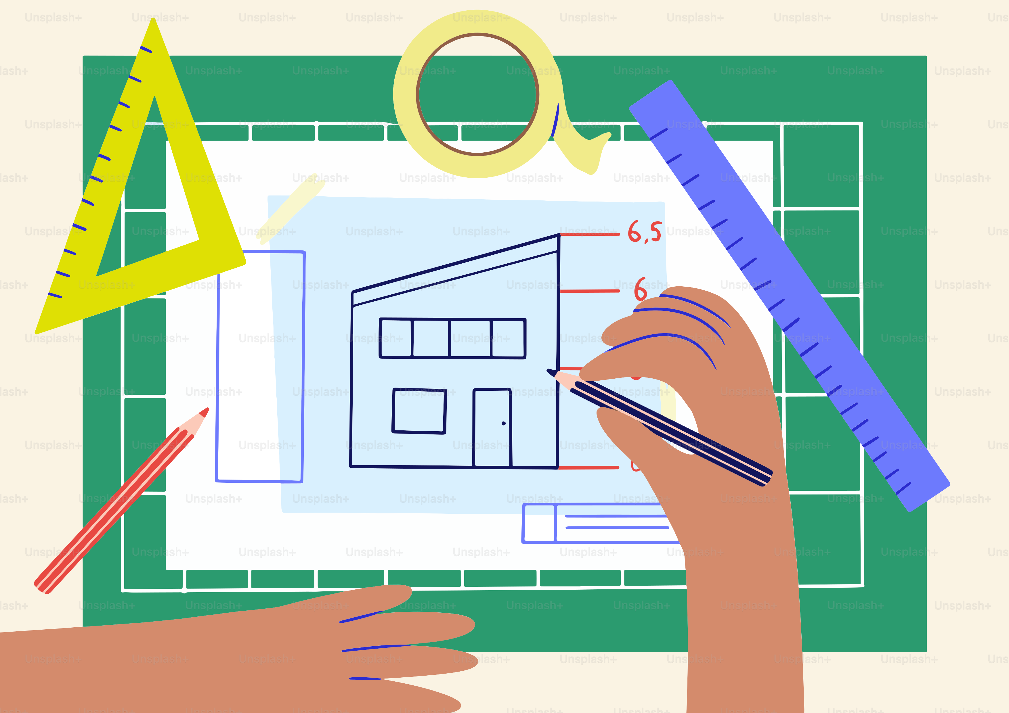 A person is drawing on a piece of paper