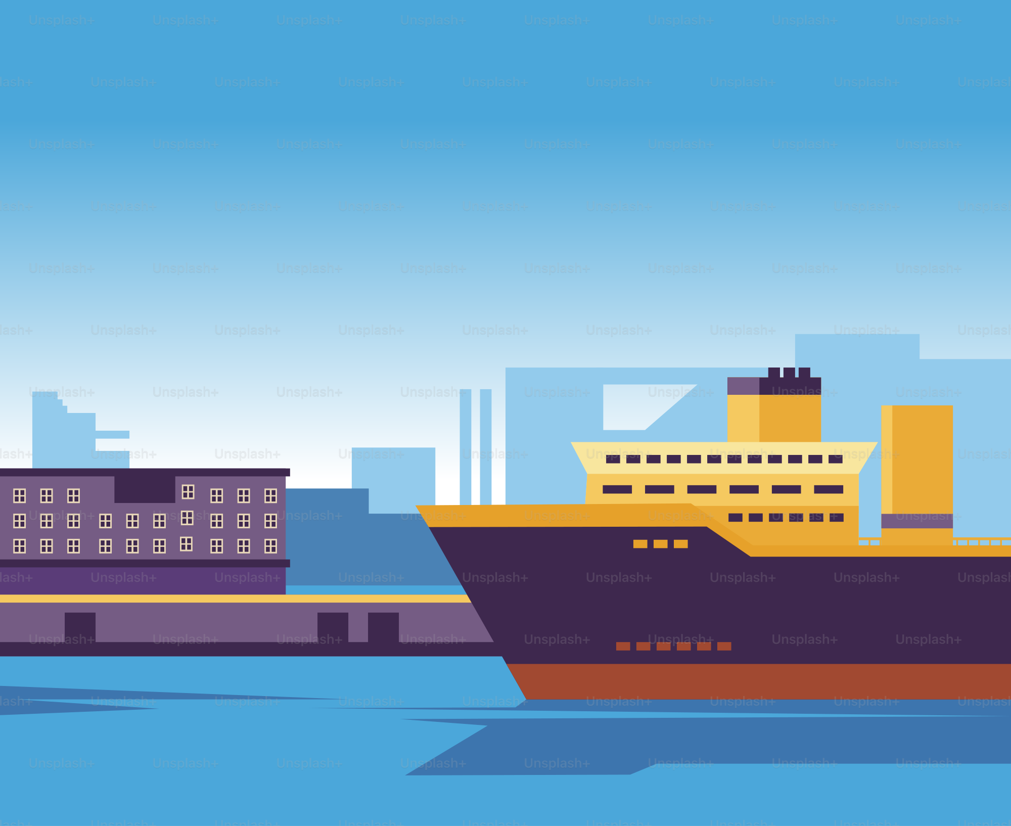 A large boat floating on top of a body of water
