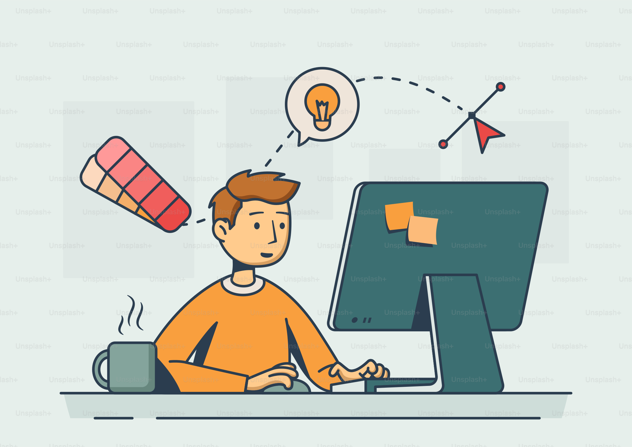 A man sitting in front of a computer on a desk