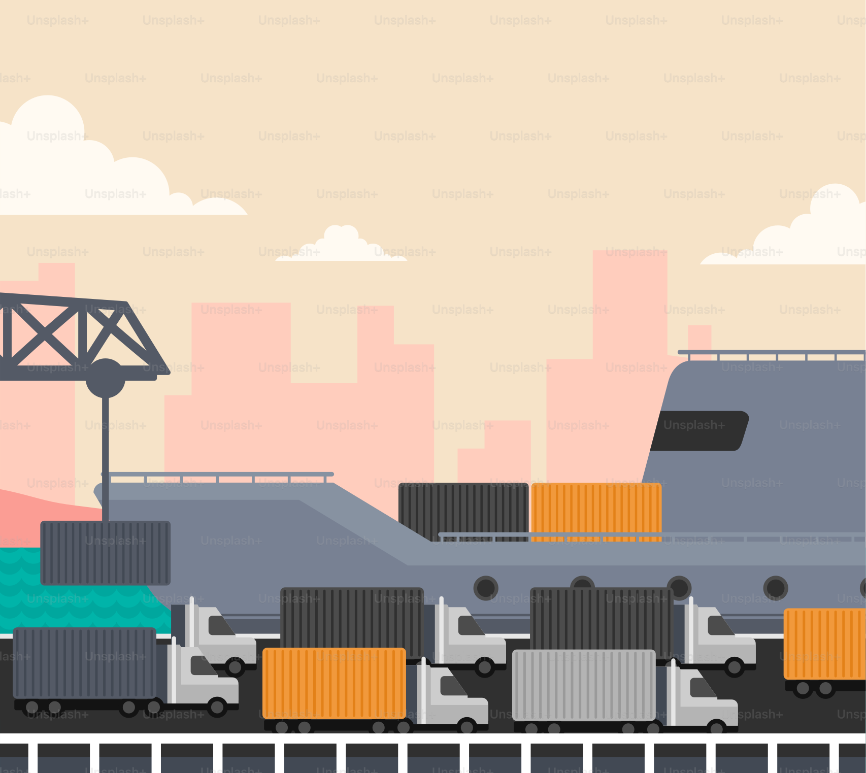 A train traveling down tracks next to a tall building