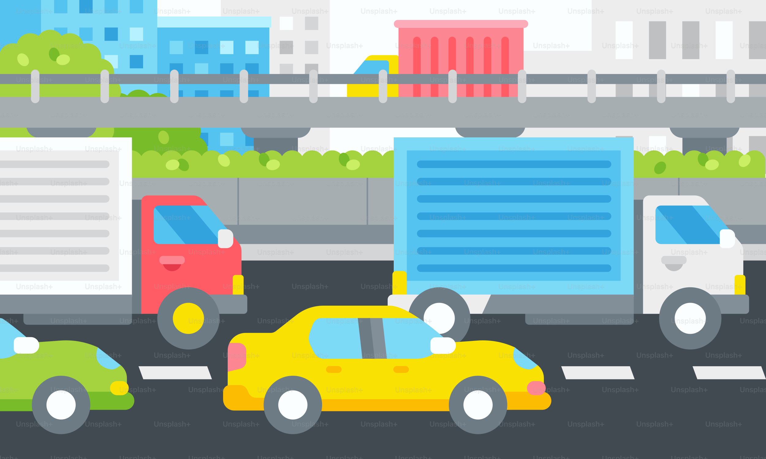 A city street filled with lots of traffic