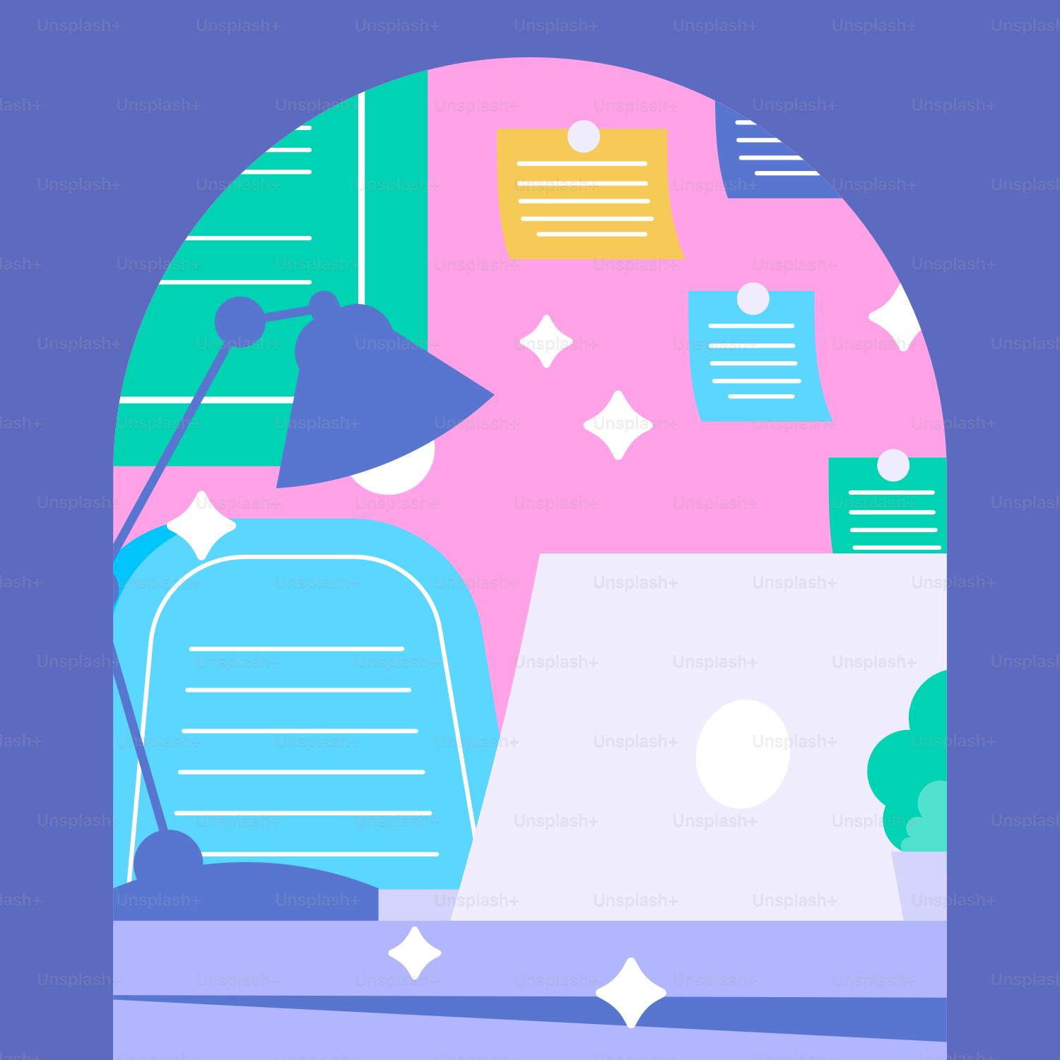 Un gráfico de un portátil sobre un escritorio