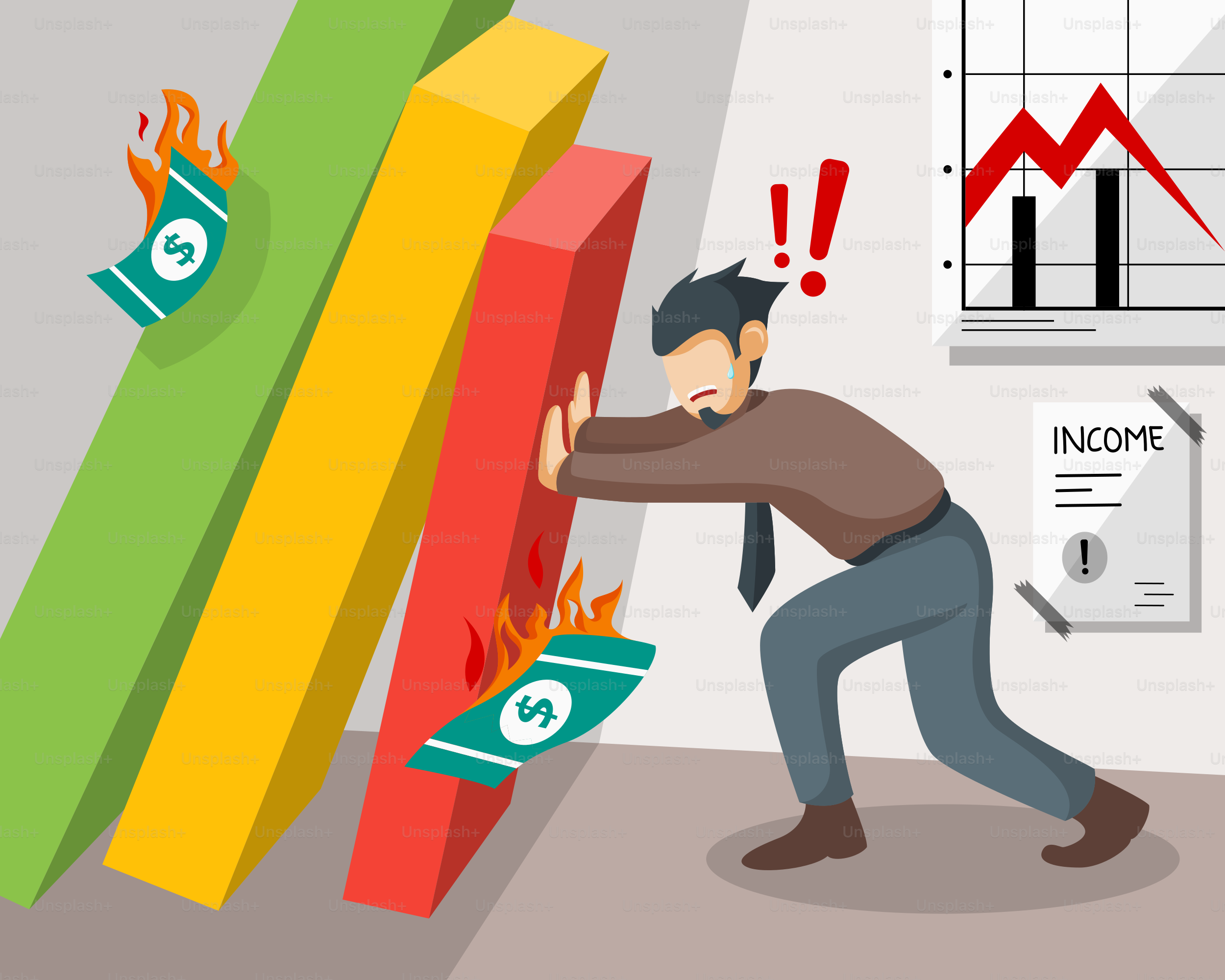 A man with a tie on leaning on a chart