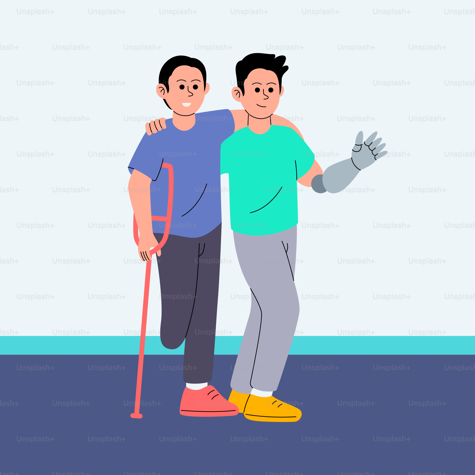 A couple of men standing next to each other