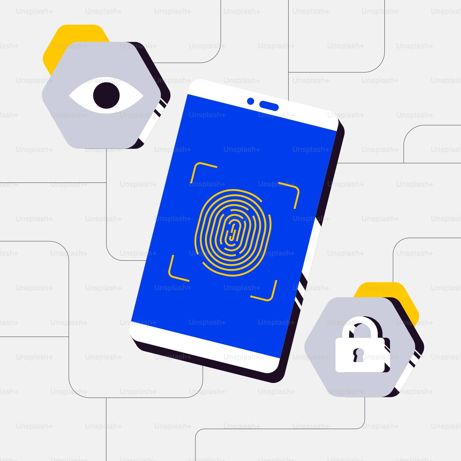 A cell phone with a fingerprint on the screen