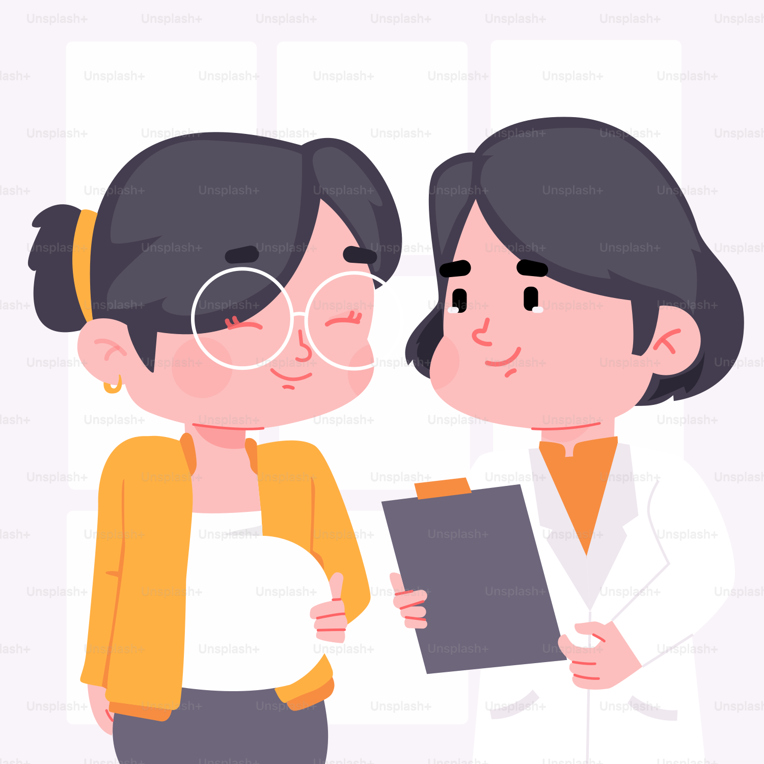 A couple of people standing next to each other