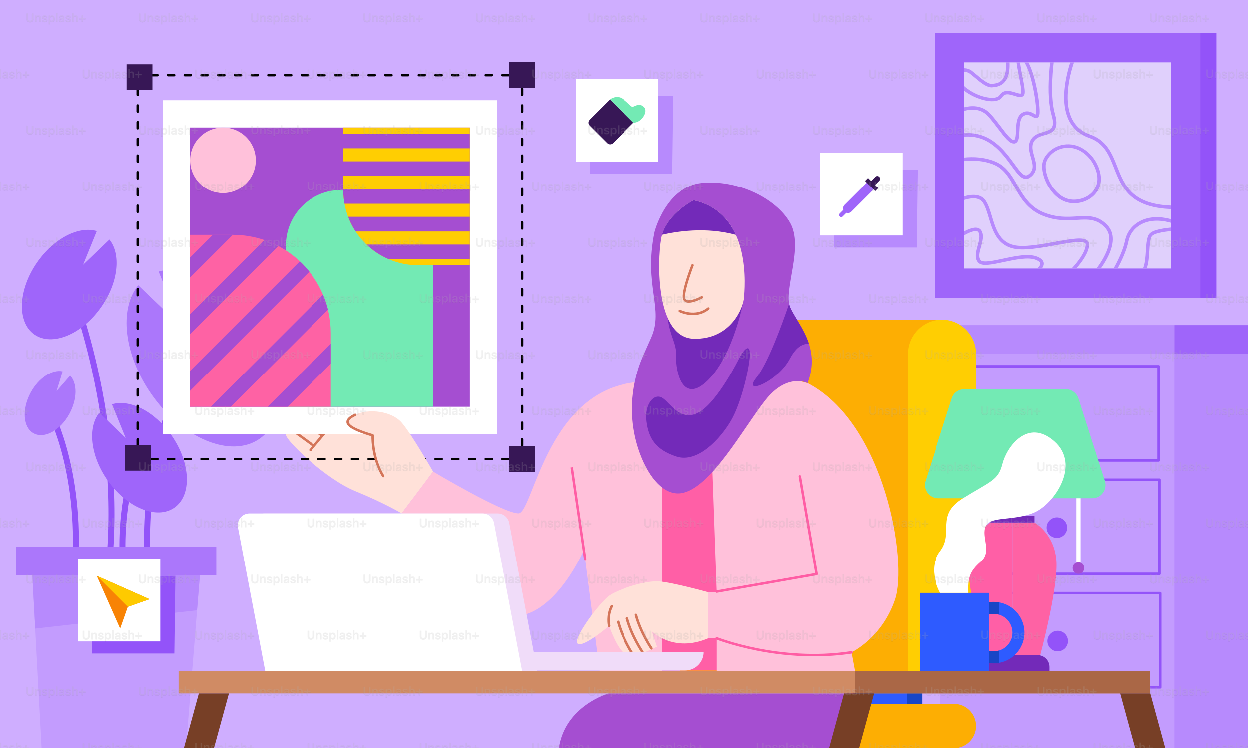 A woman sitting at a desk using a laptop computer