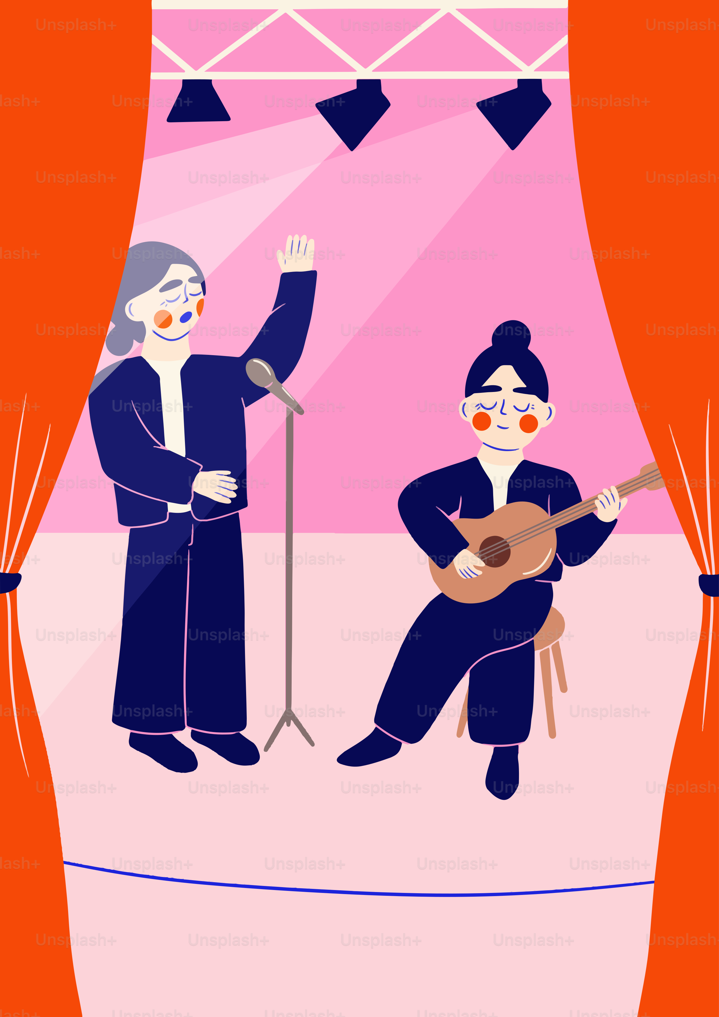 Ein paar Leute, die Gitarre spielen