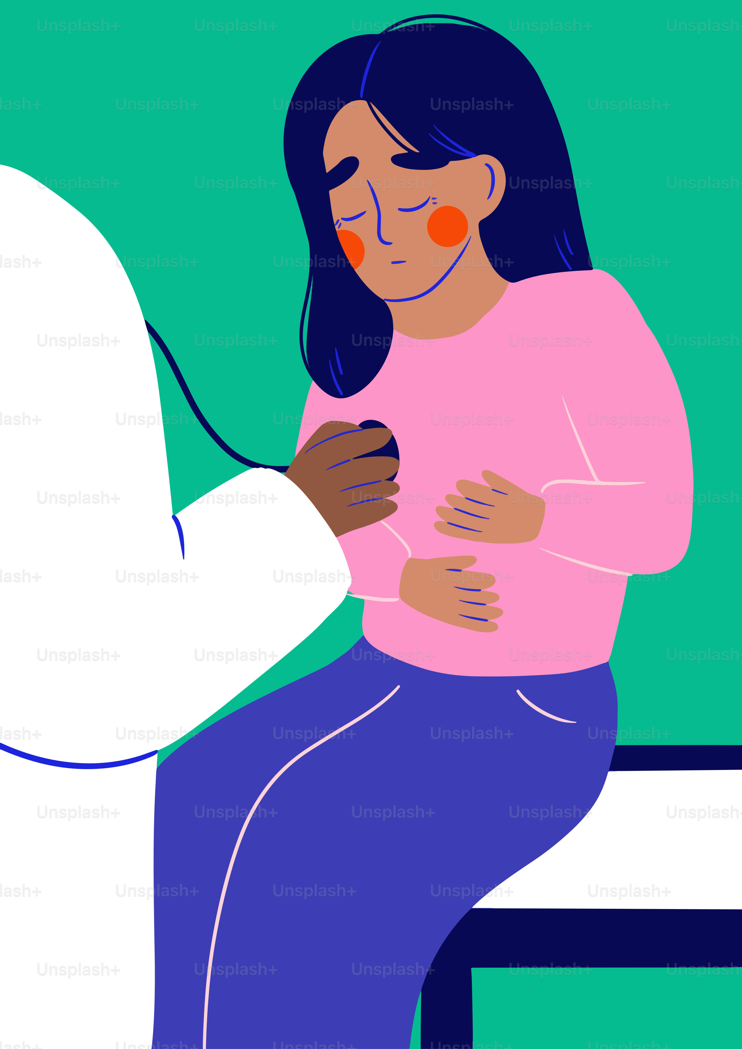 Una mujer con un estetoscopio en la mano