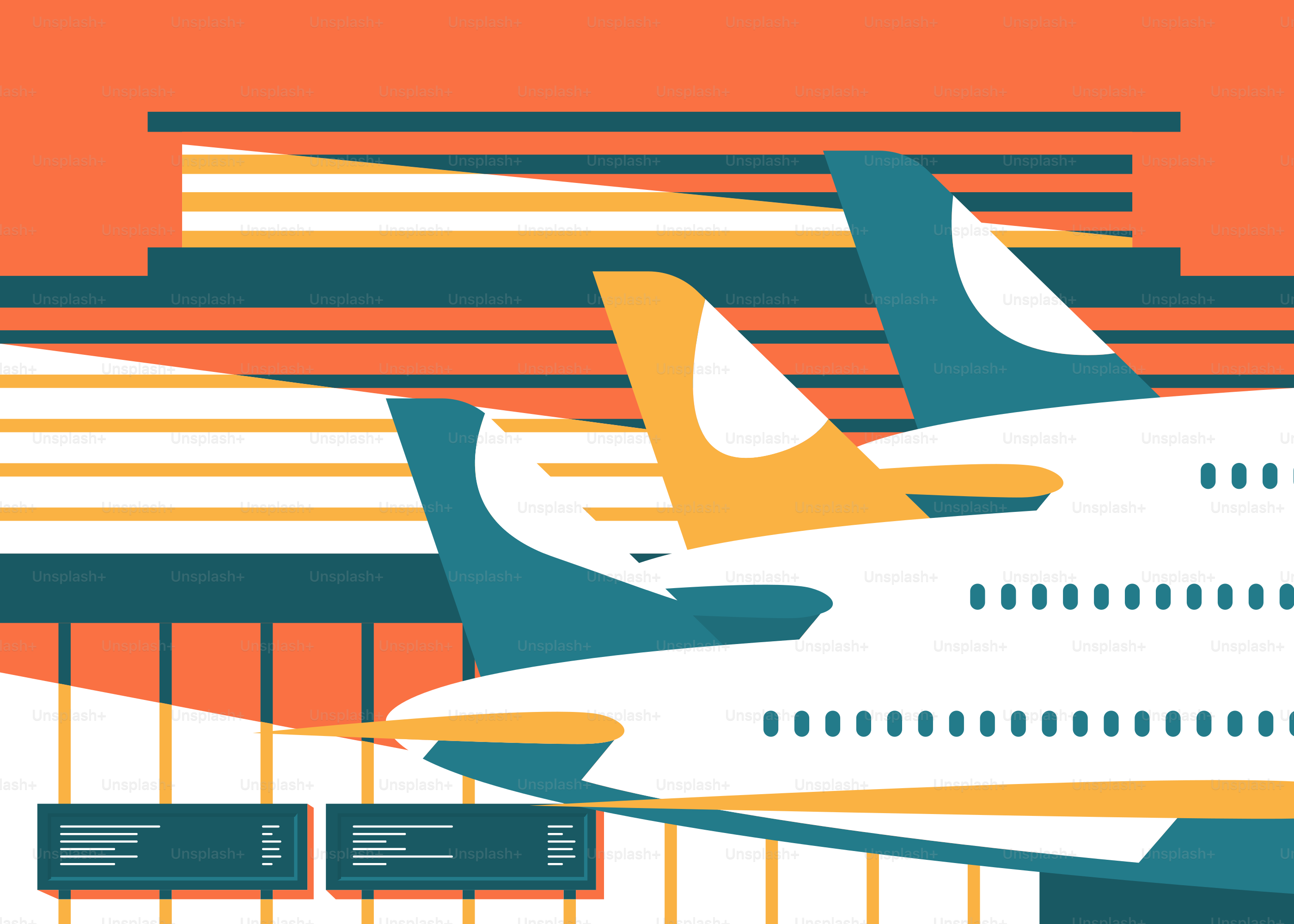 A large passenger jet flying through a colorful sky