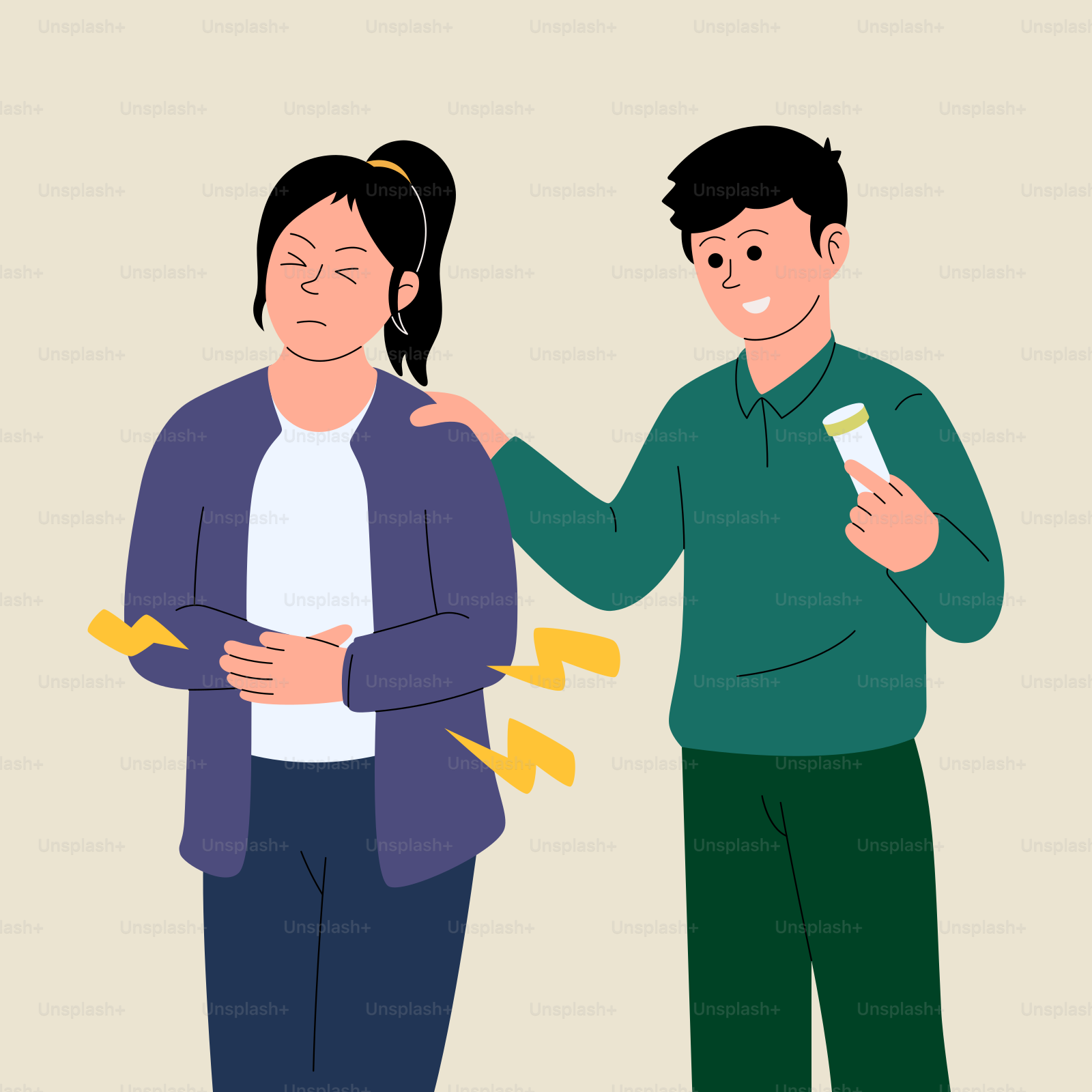 A couple of people standing next to each other